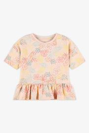 T-shirt en slub jersey - Enfant fille && PECHE