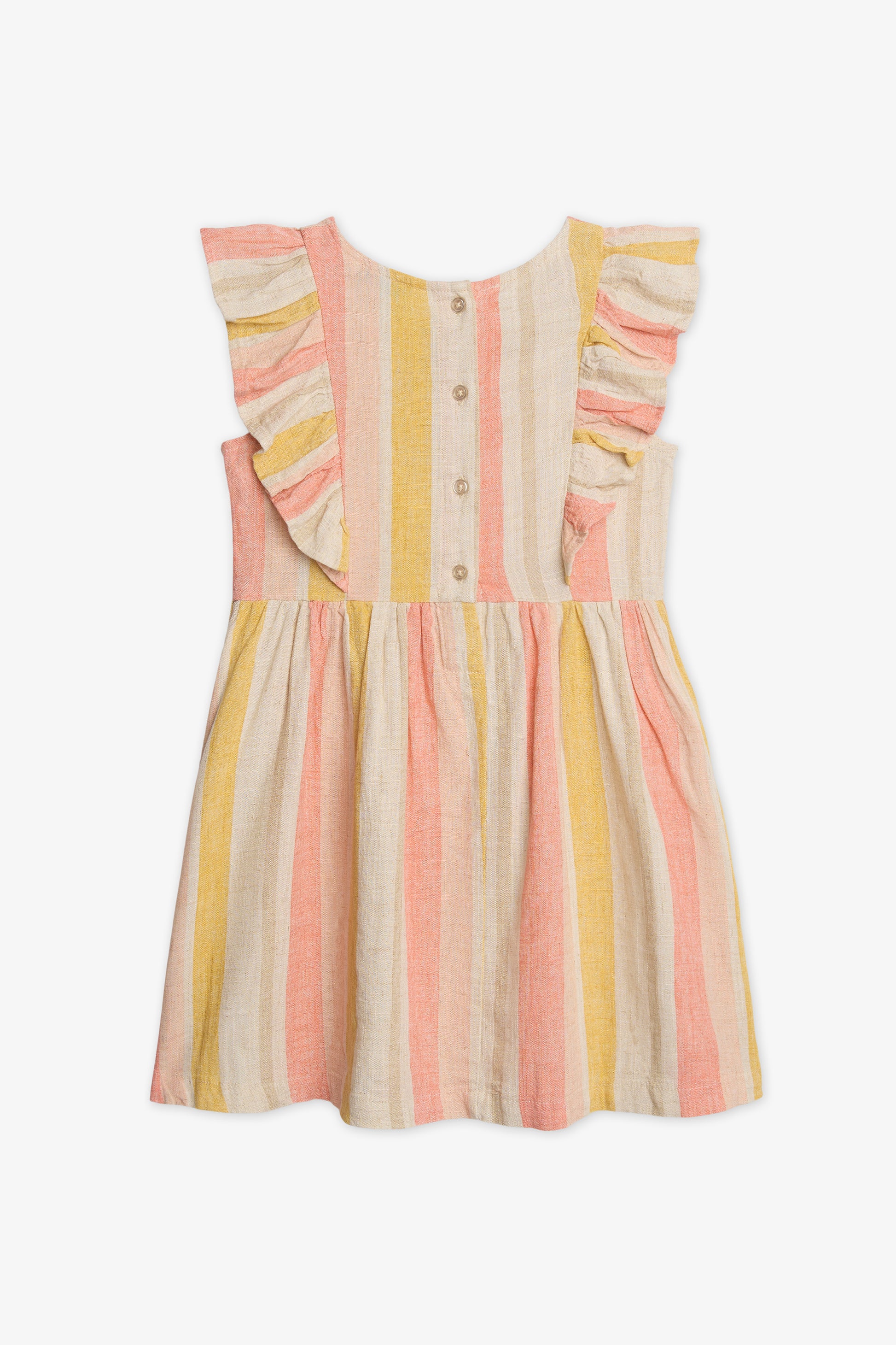 Robe à rayures multicolores - Enfant fille && BEIGE/MULTI