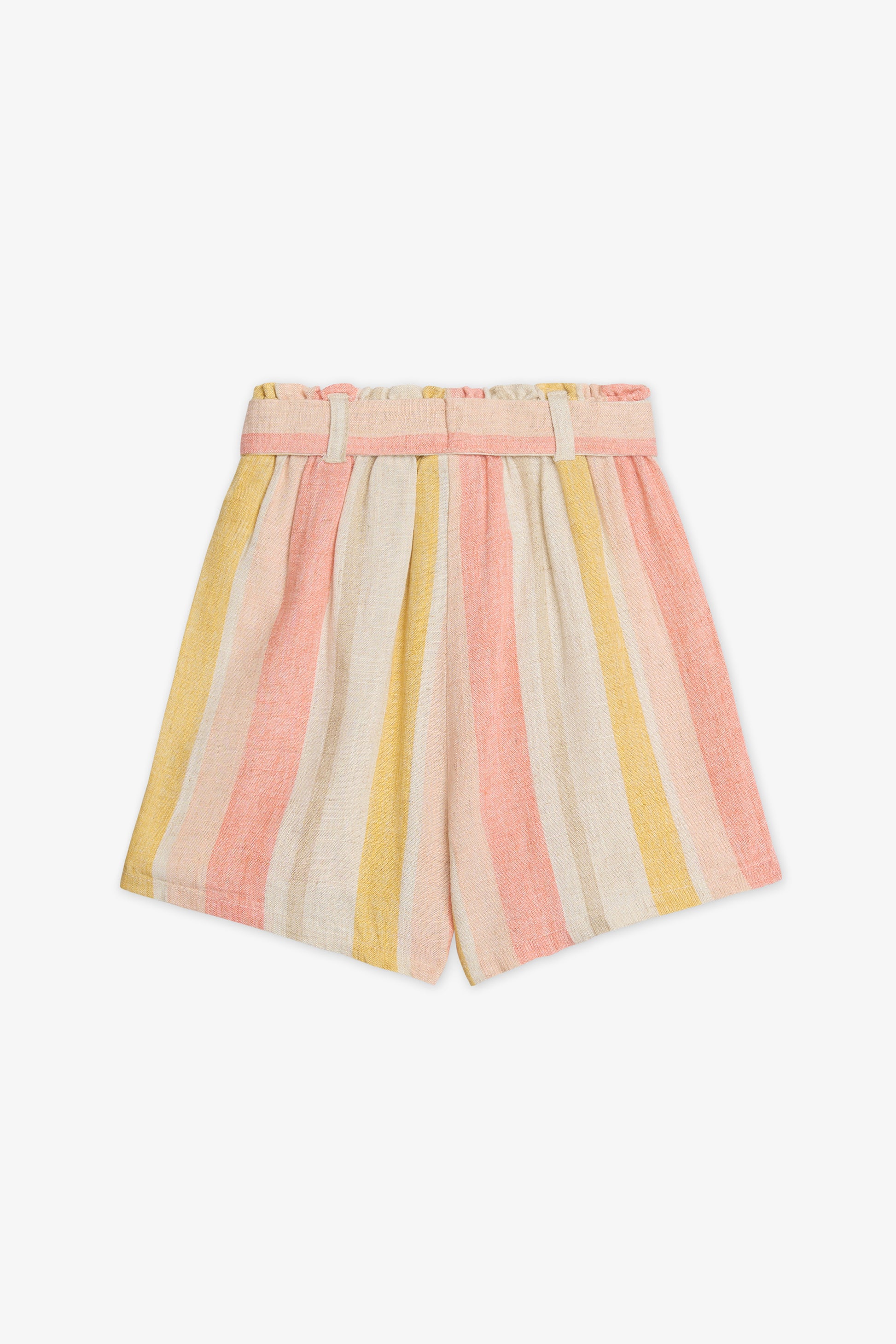 Short court à rayures multicolores - Enfant fille && BEIGE/MULTI