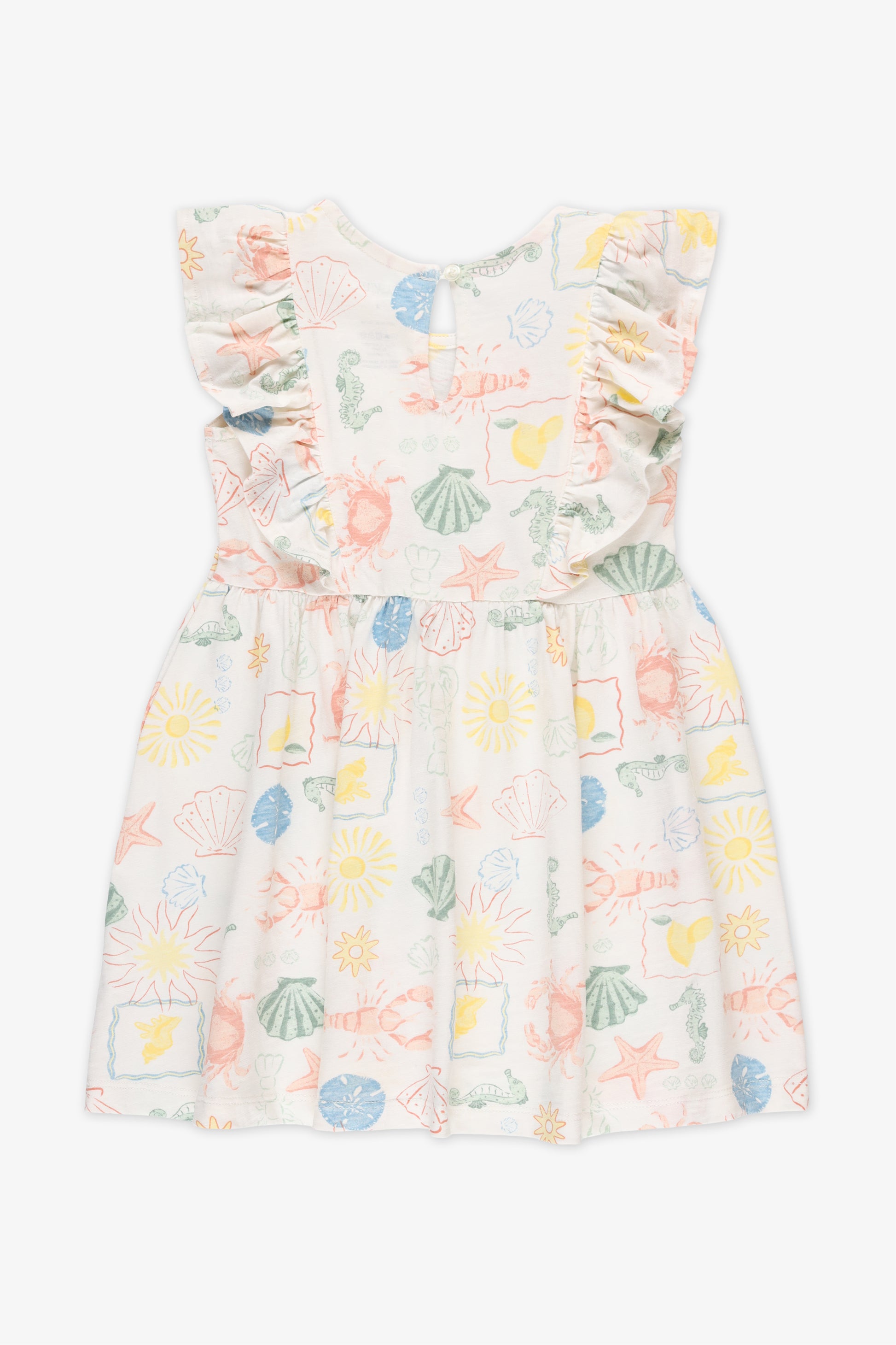 Robe à volants imprimée - Enfant fille && BEIGE/MULTI