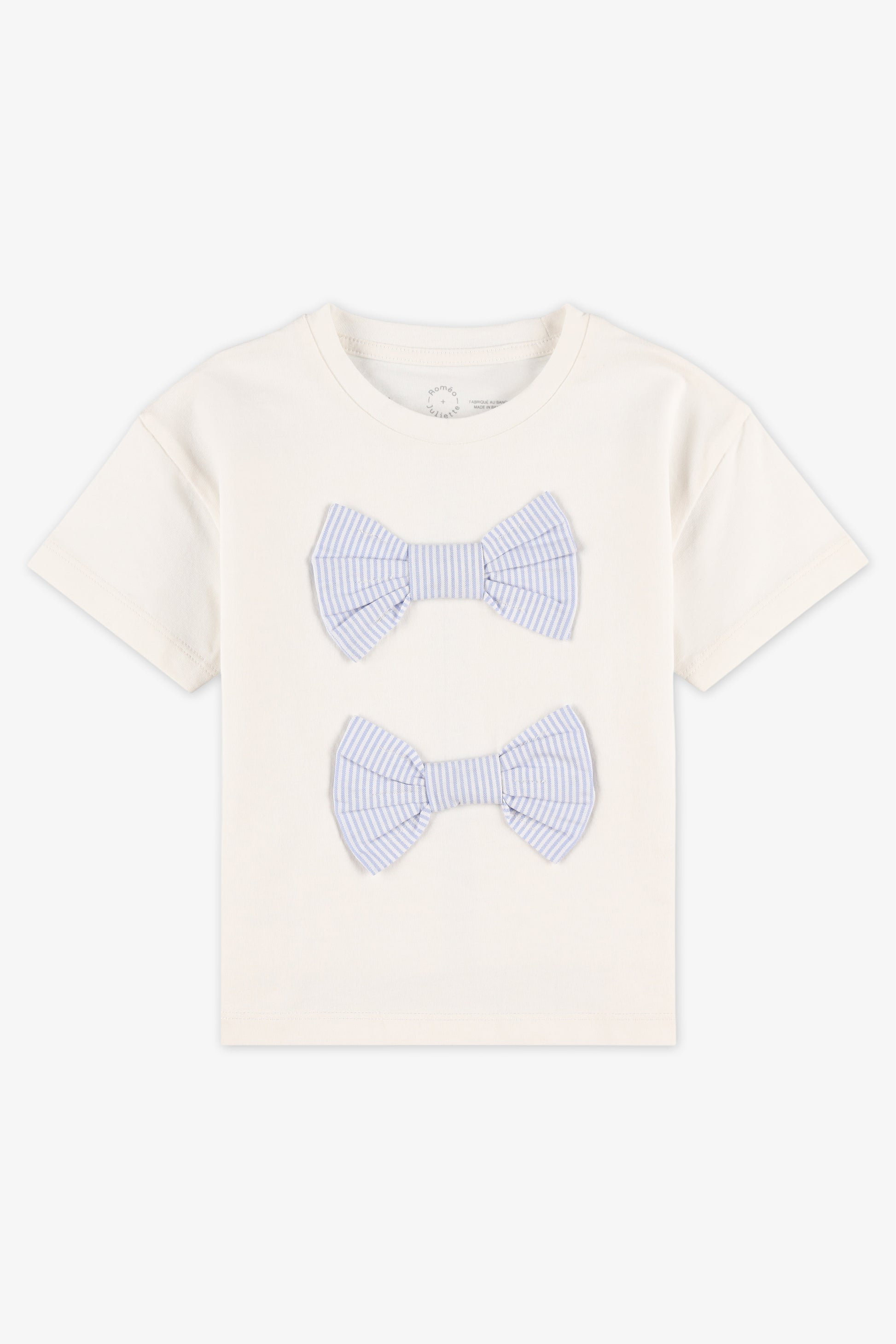 Chandail à manches courtes - Enfant fille && BLANC CASSÉ