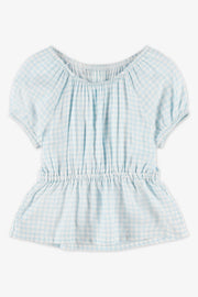 Blouse à manches courtes imprimée - Fille && BLEU MULTI