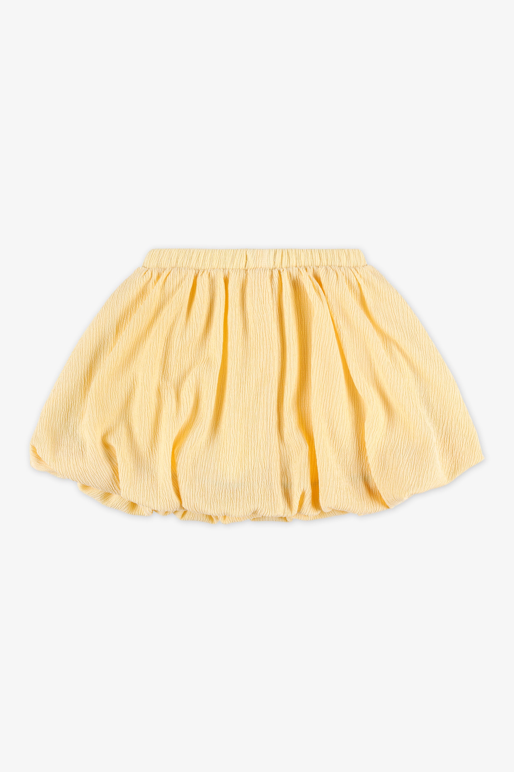 Jupe courte en crinkle - Enfant fille && JAUNE