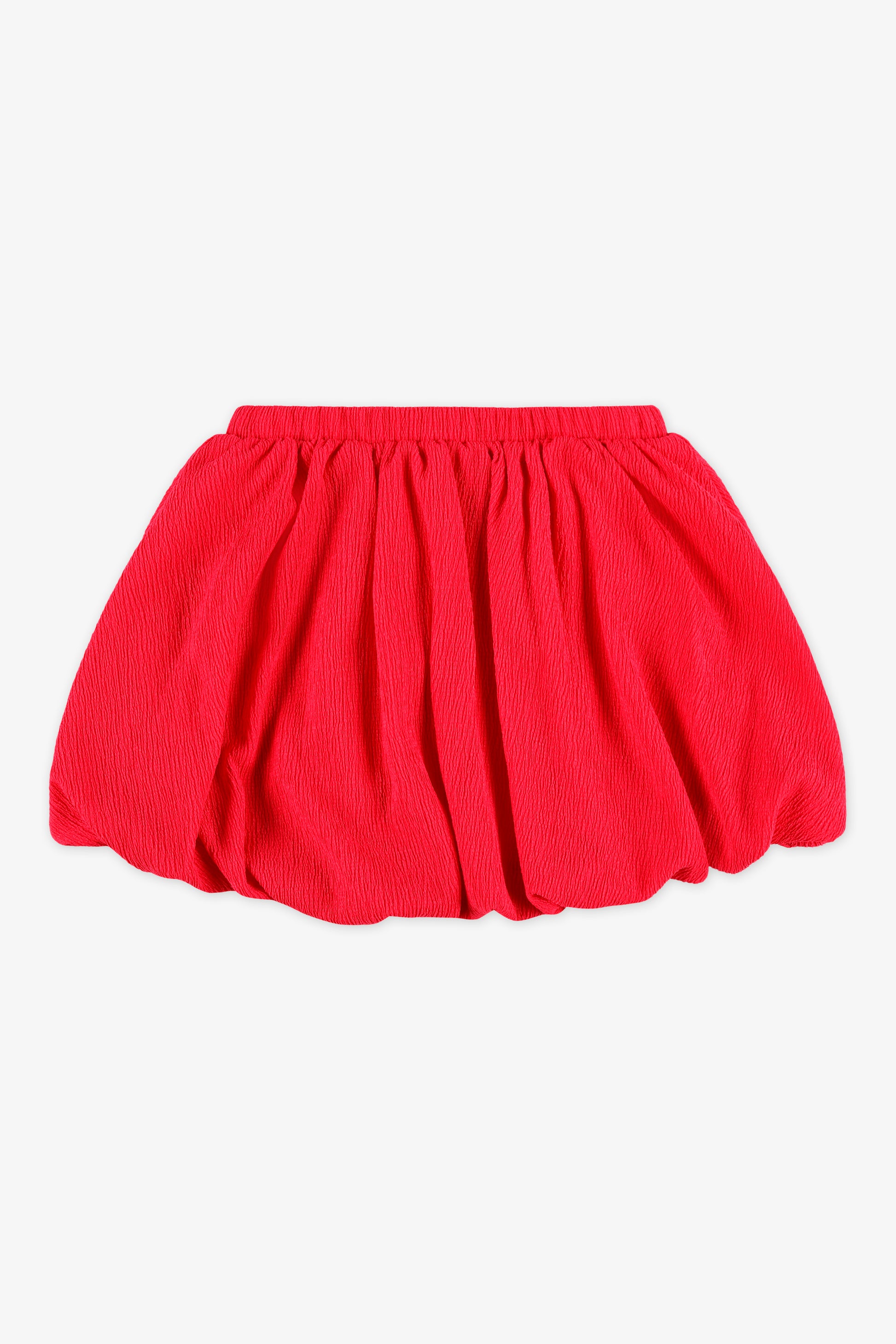 Jupe courte en crinkle - Enfant fille && ROSE FUCHSIA