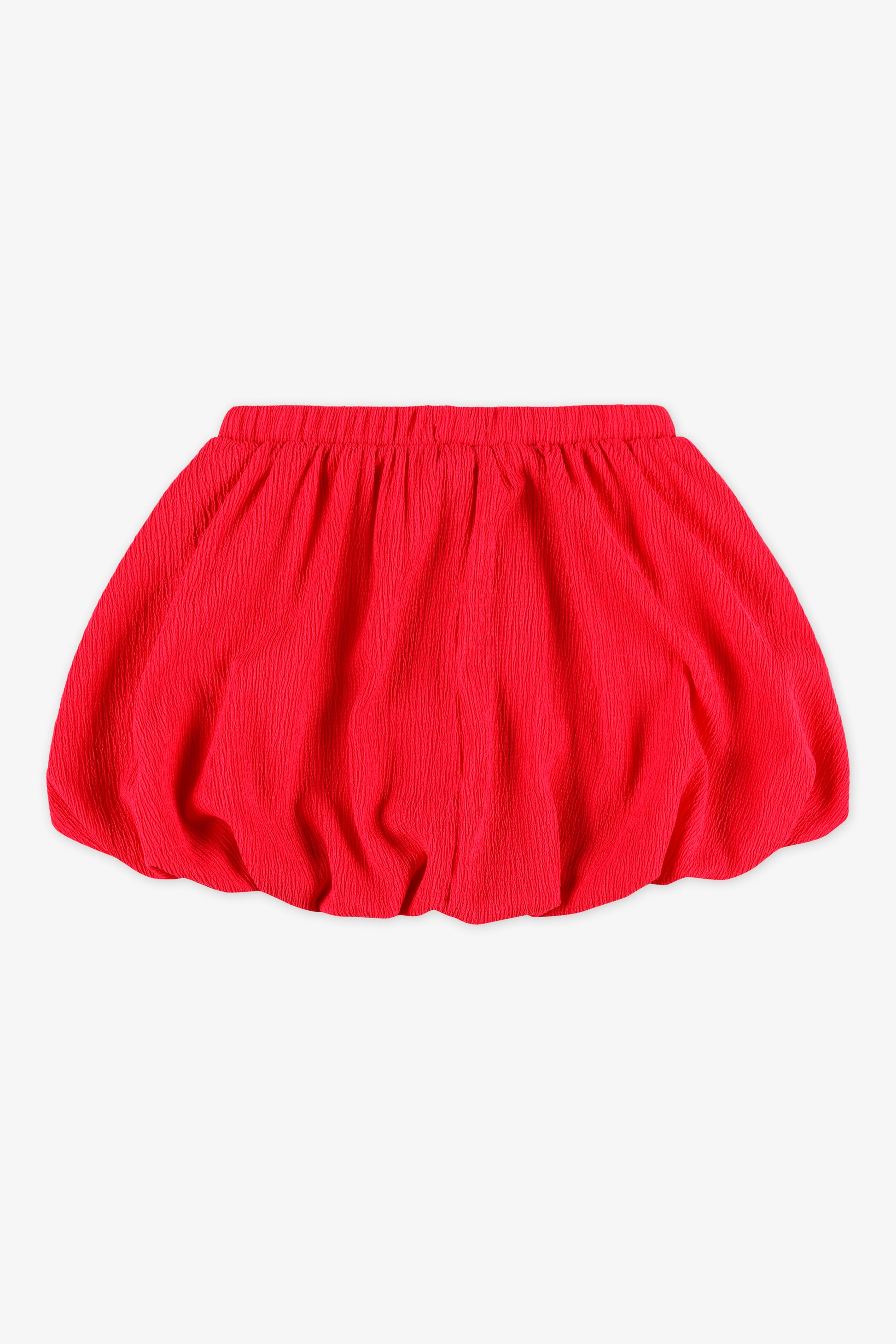 Jupe courte en crinkle - Enfant fille && ROSE FUCHSIA