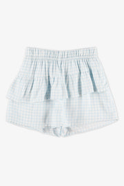 Jupe-short à volants - Enfant fille && BLEU MULTI
