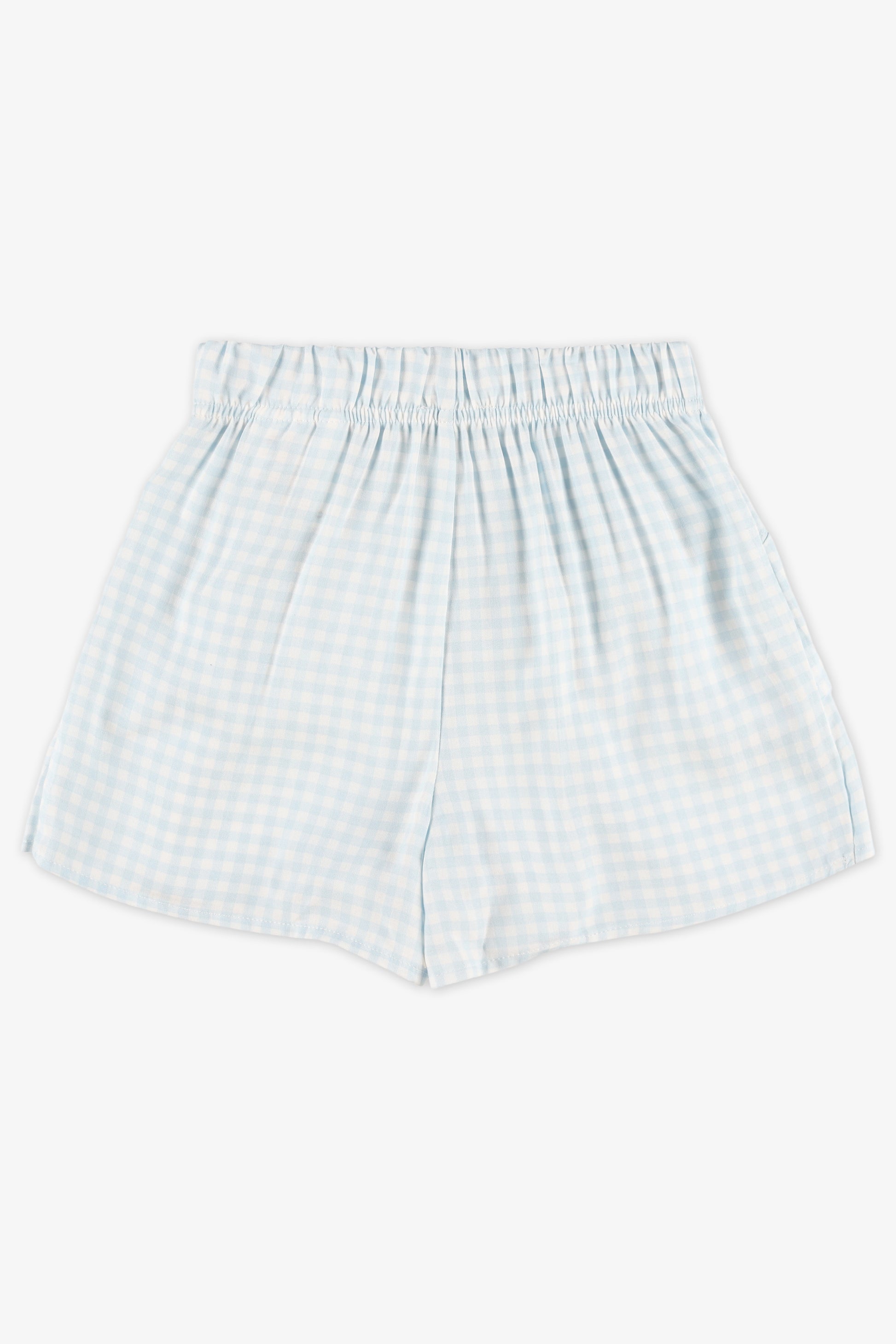 Jupe-short à volants - Enfant fille && BLEU MULTI