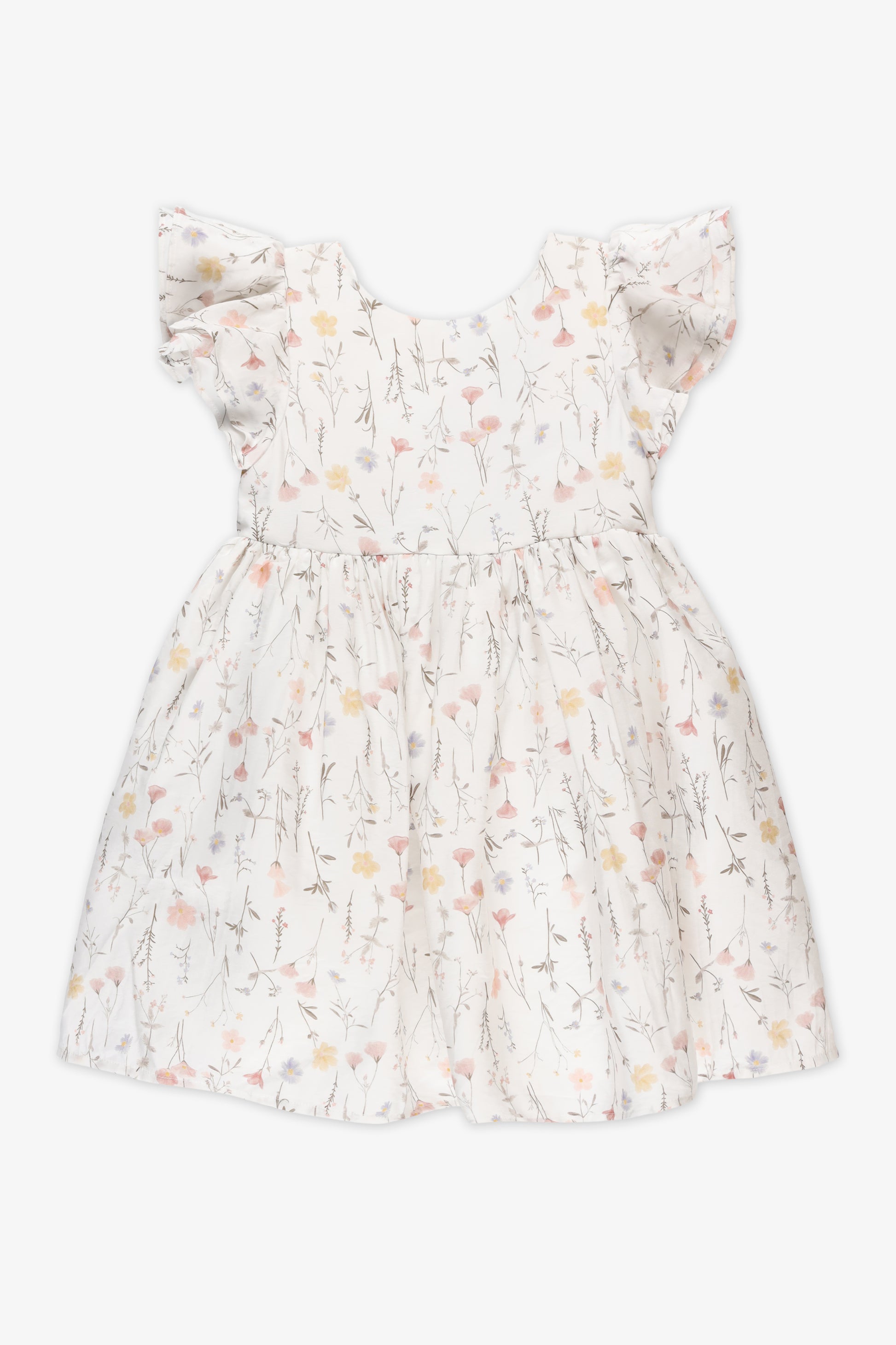 Robe à volants imprimée - Enfant fille && BLANC CASSÉ/MULTI