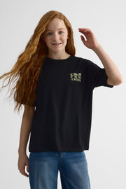 T-shirt graphique 2/25$ - Ado fille && NOIR