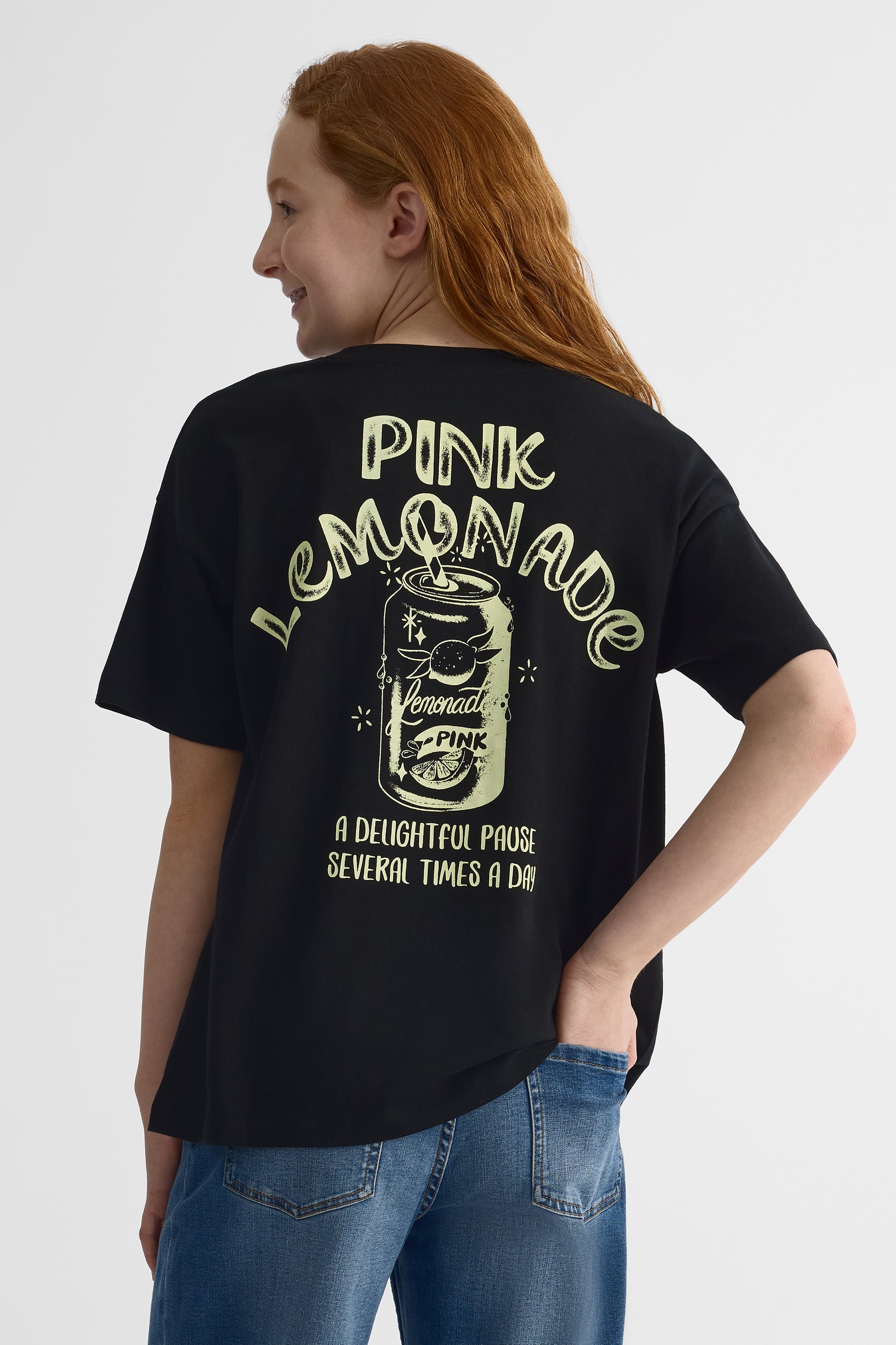 T-shirt graphique 2/25$ - Ado fille && NOIR