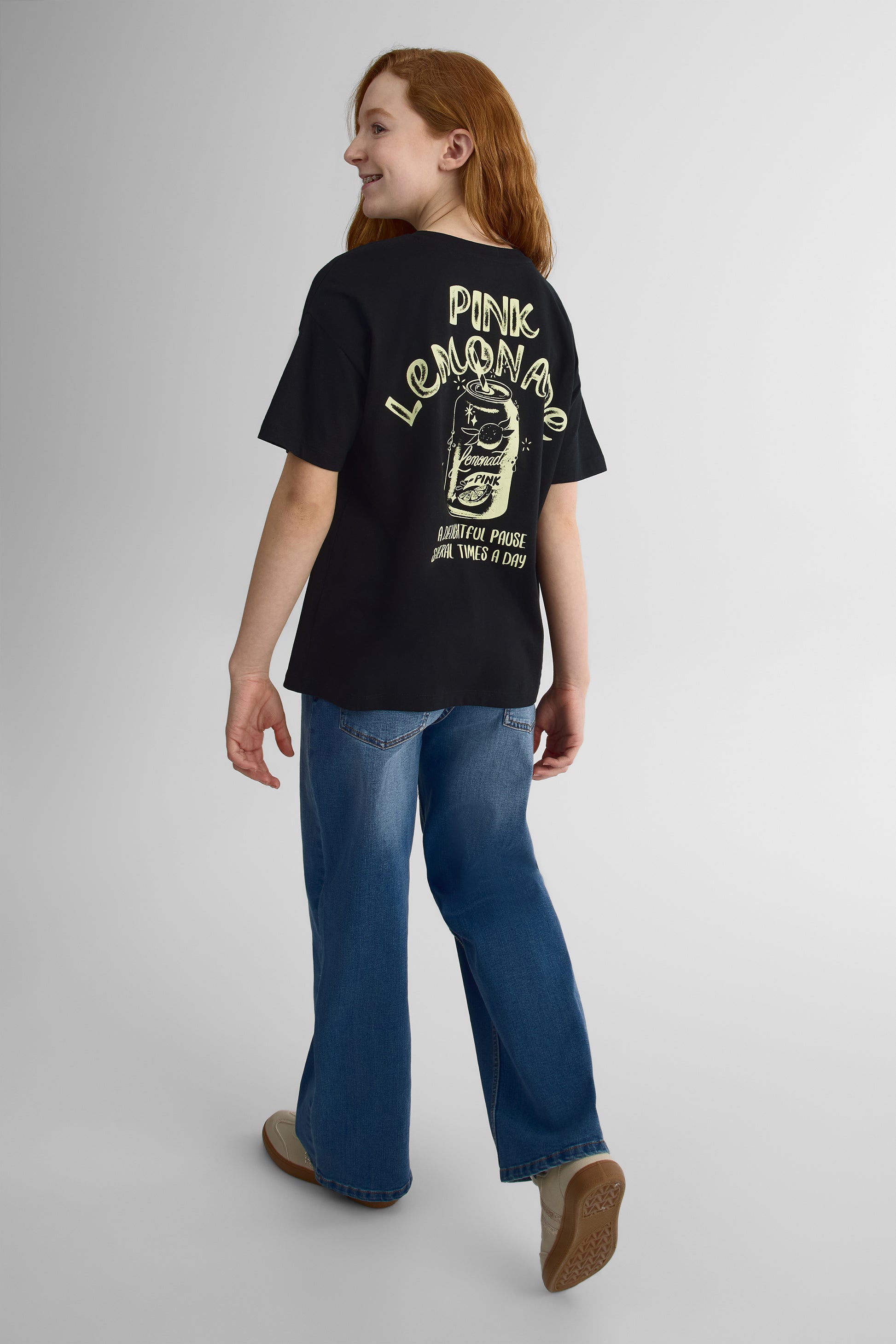 T-shirt graphique 2/25$ - Ado fille && NOIR