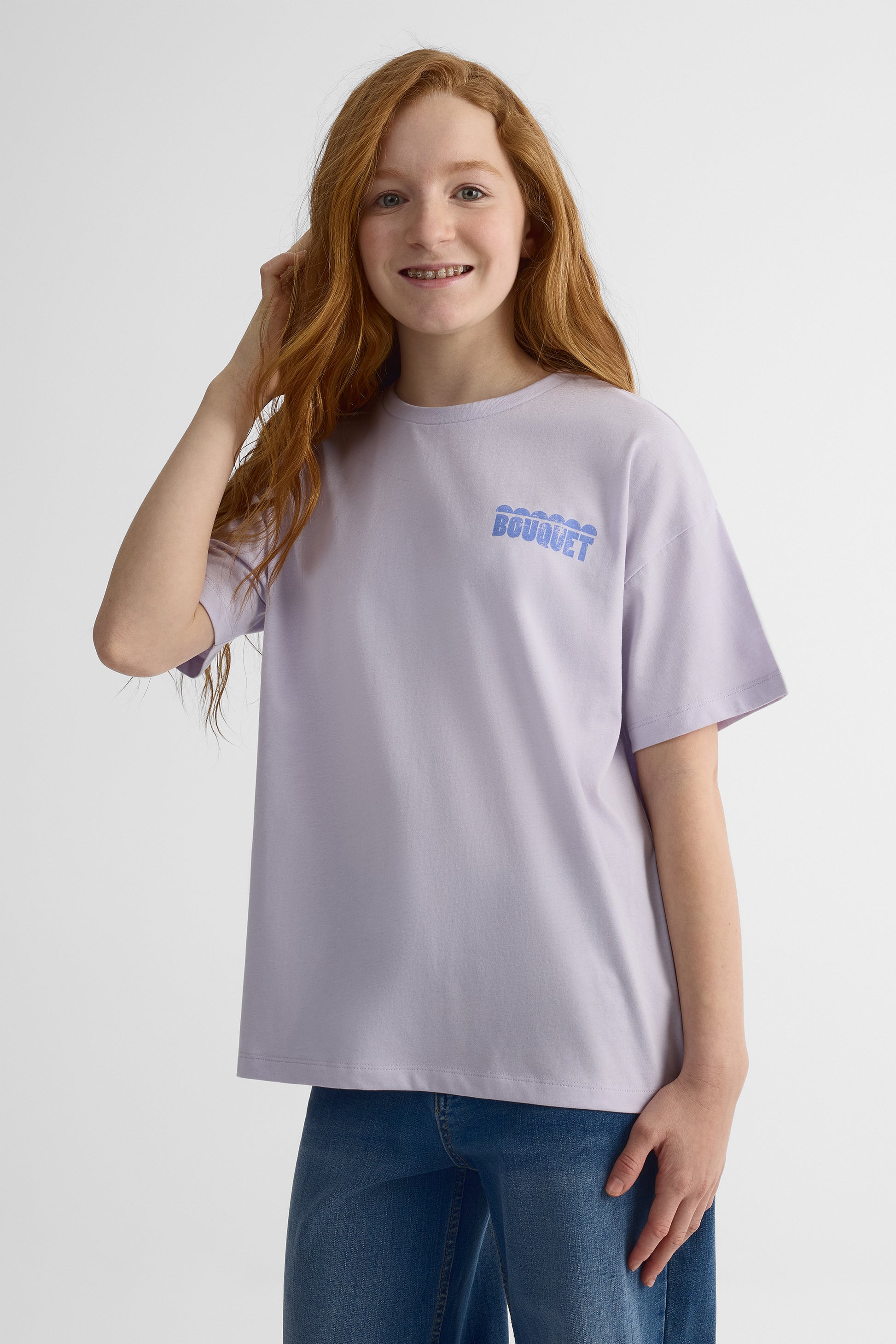 T-shirt graphique 2/25$ - Ado fille && BLEU