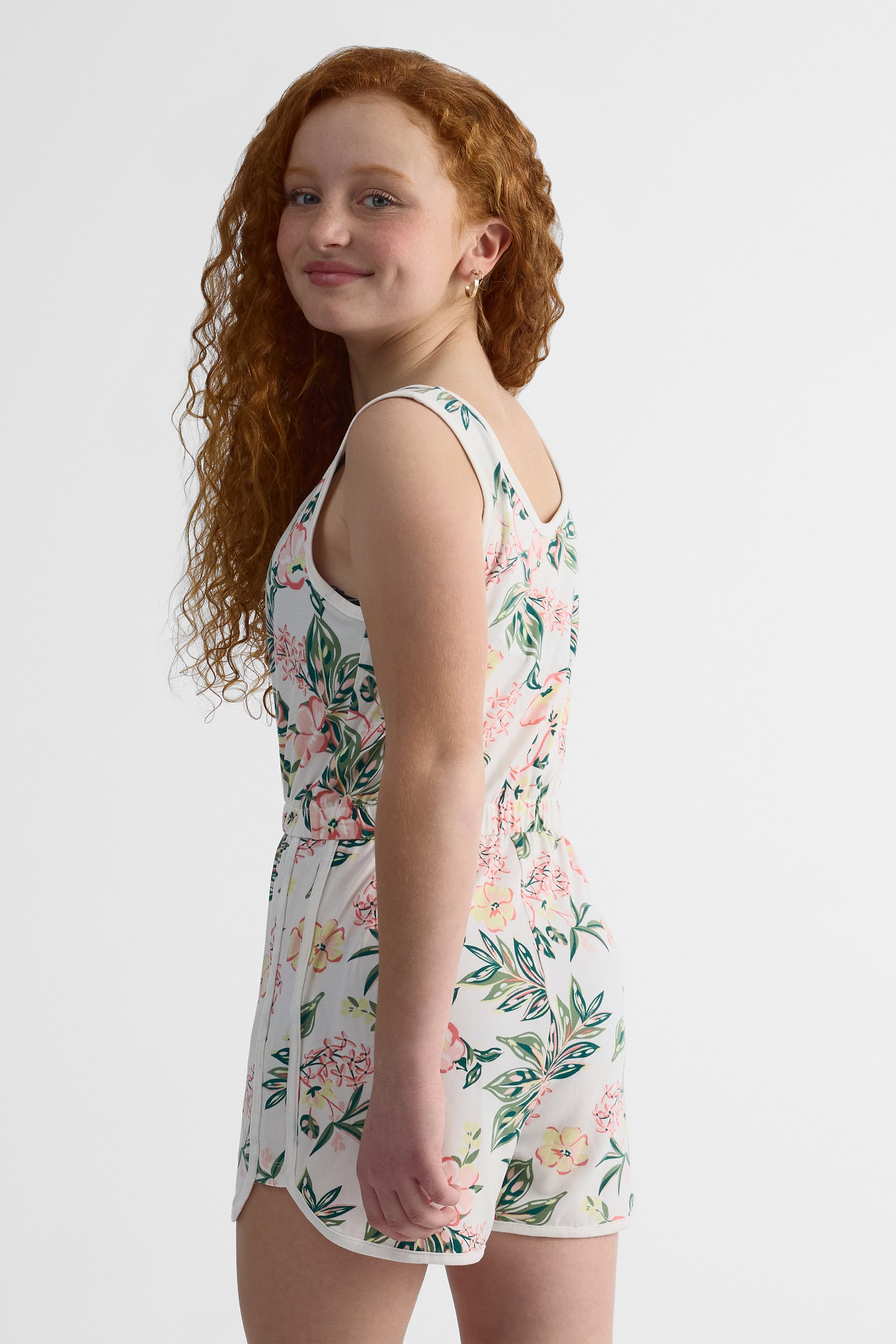 Robe à motifs en stretch - Ado fille && BLANC CASSÉ/MULTI