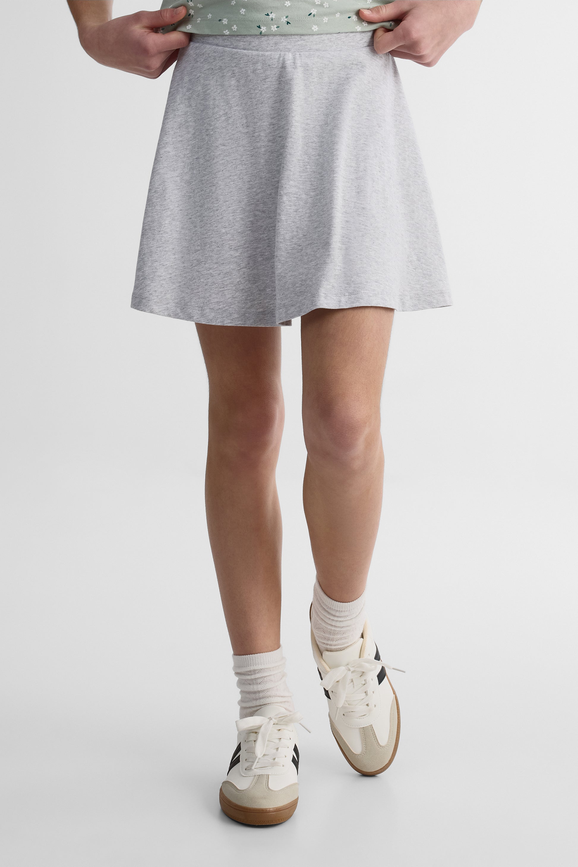 Jupe-culotte unie - Ado fille && GRIS MIXTE