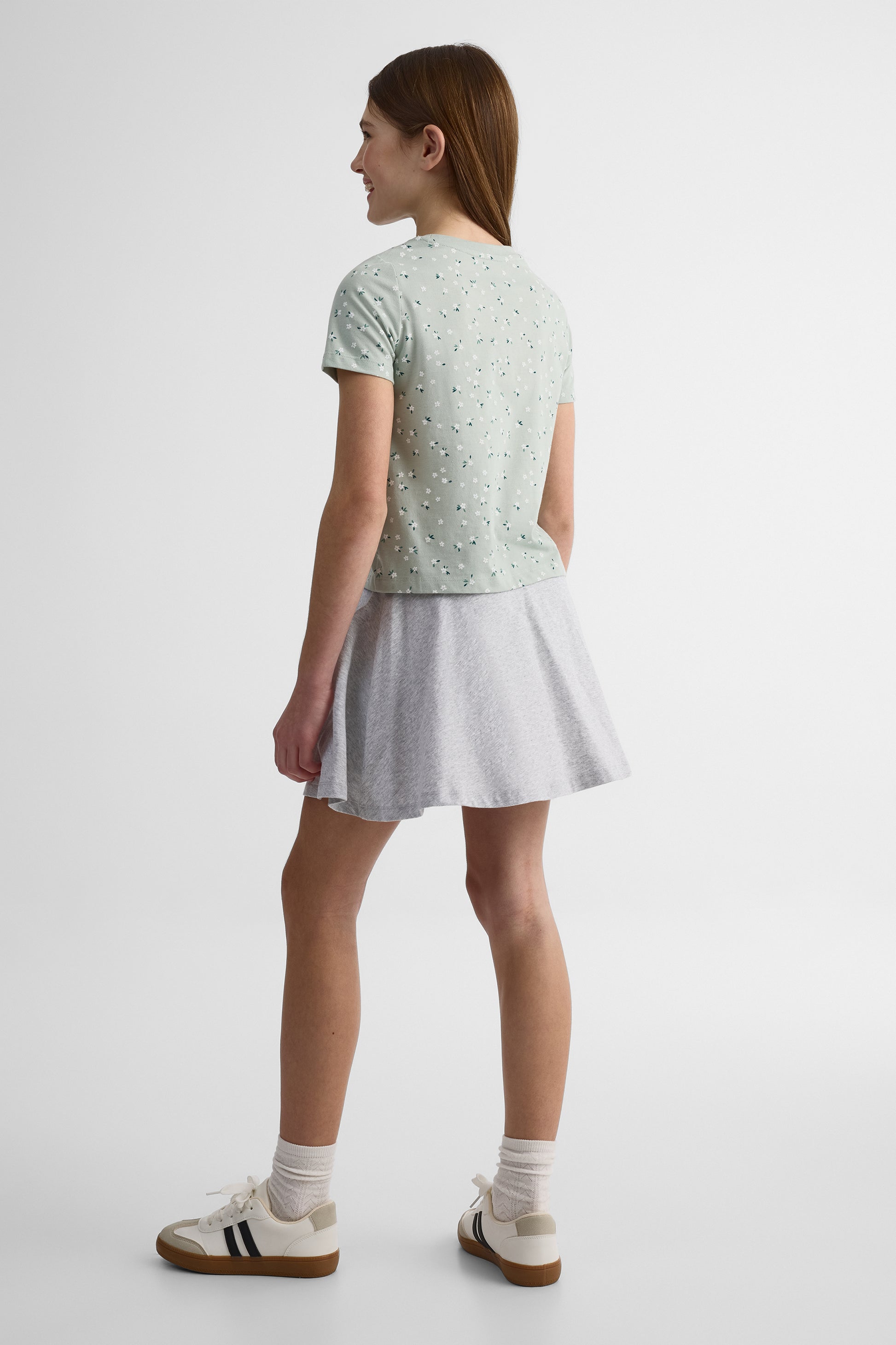 Jupe-culotte unie - Ado fille && GRIS MIXTE