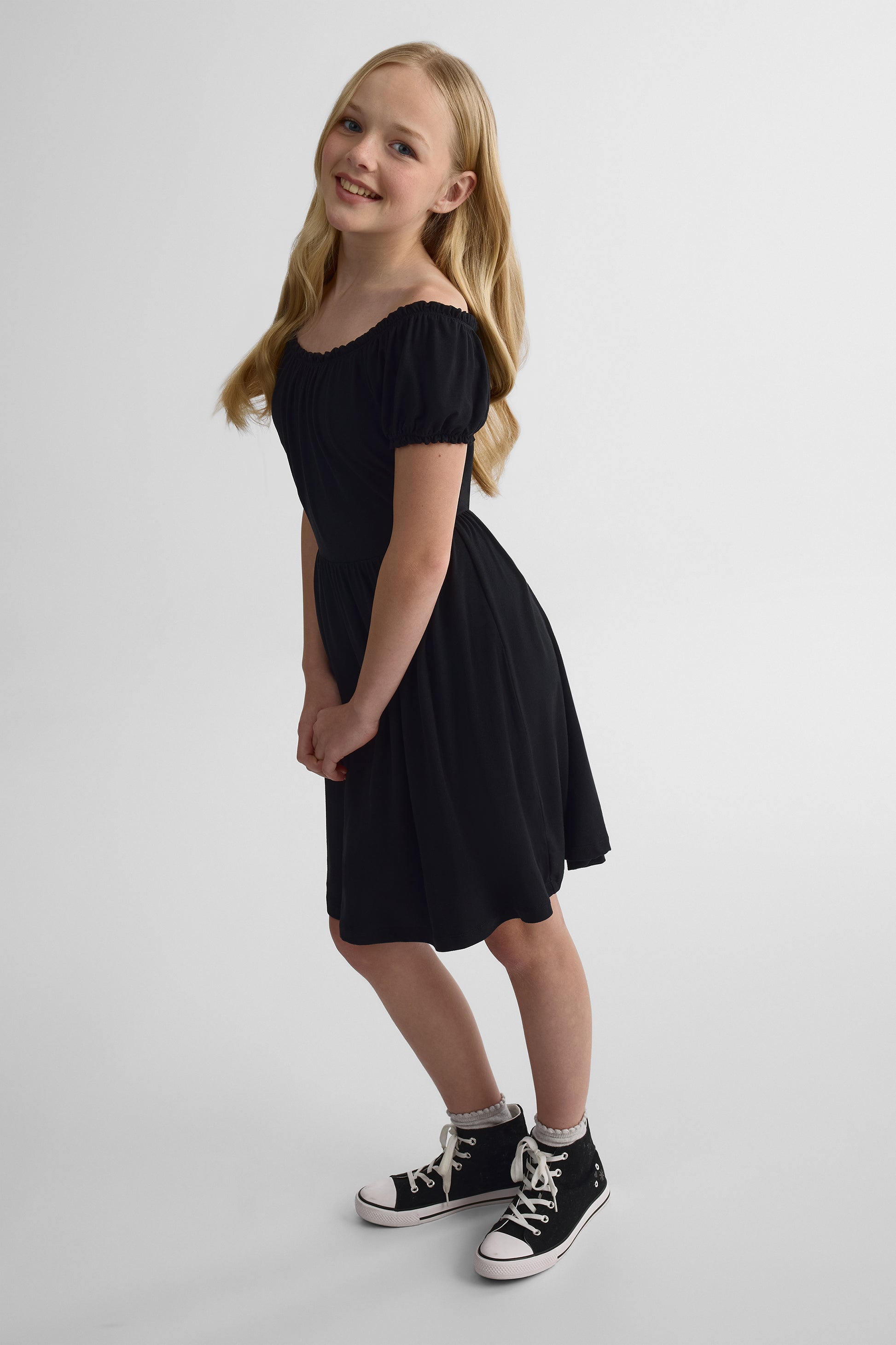 Robe à motifs - Ado fille && NOIR