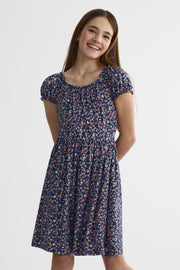 Robe à motifs - Ado fille && MARIN/MULTI
