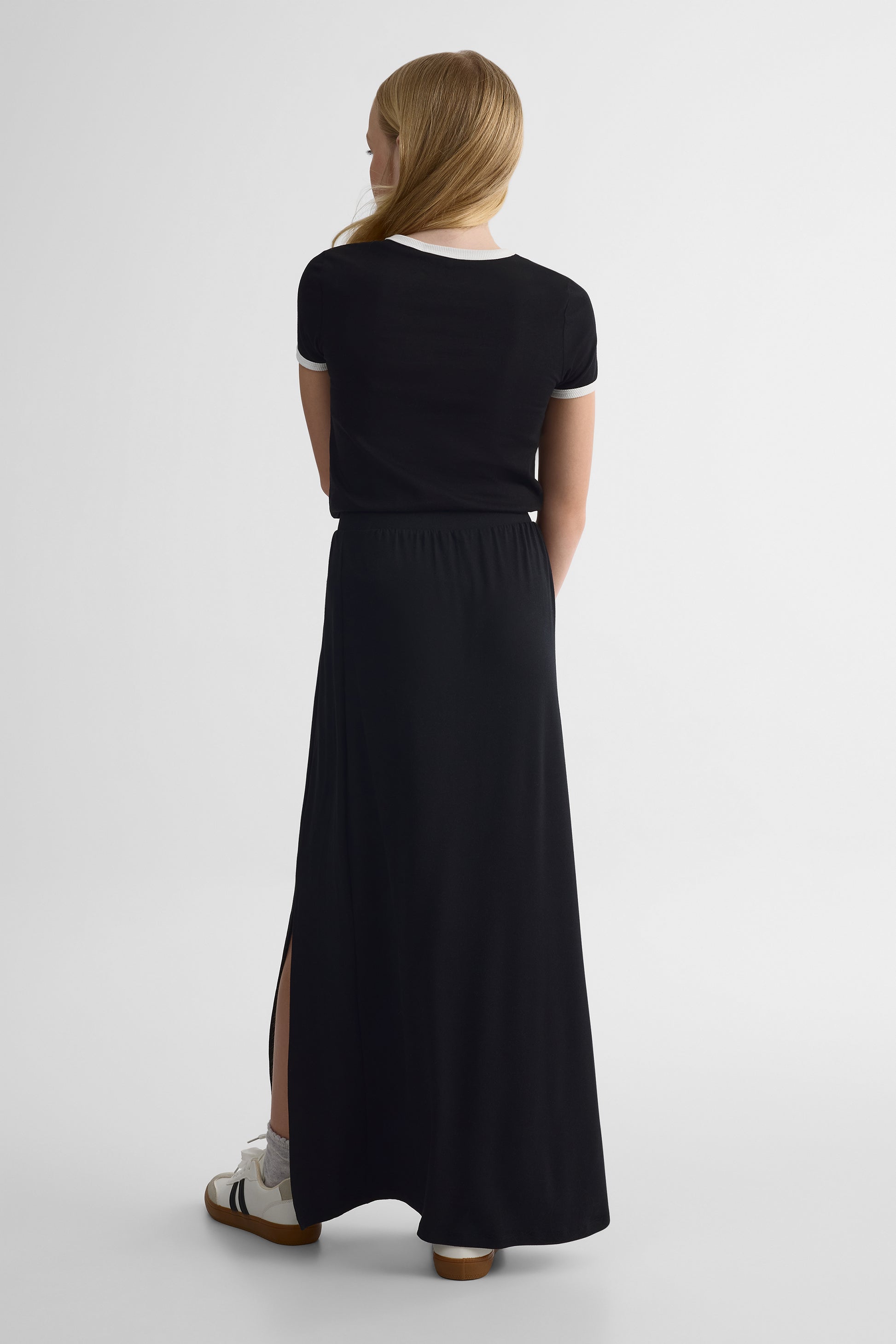 Jupe longue à motifs - Ado fille && NOIR
