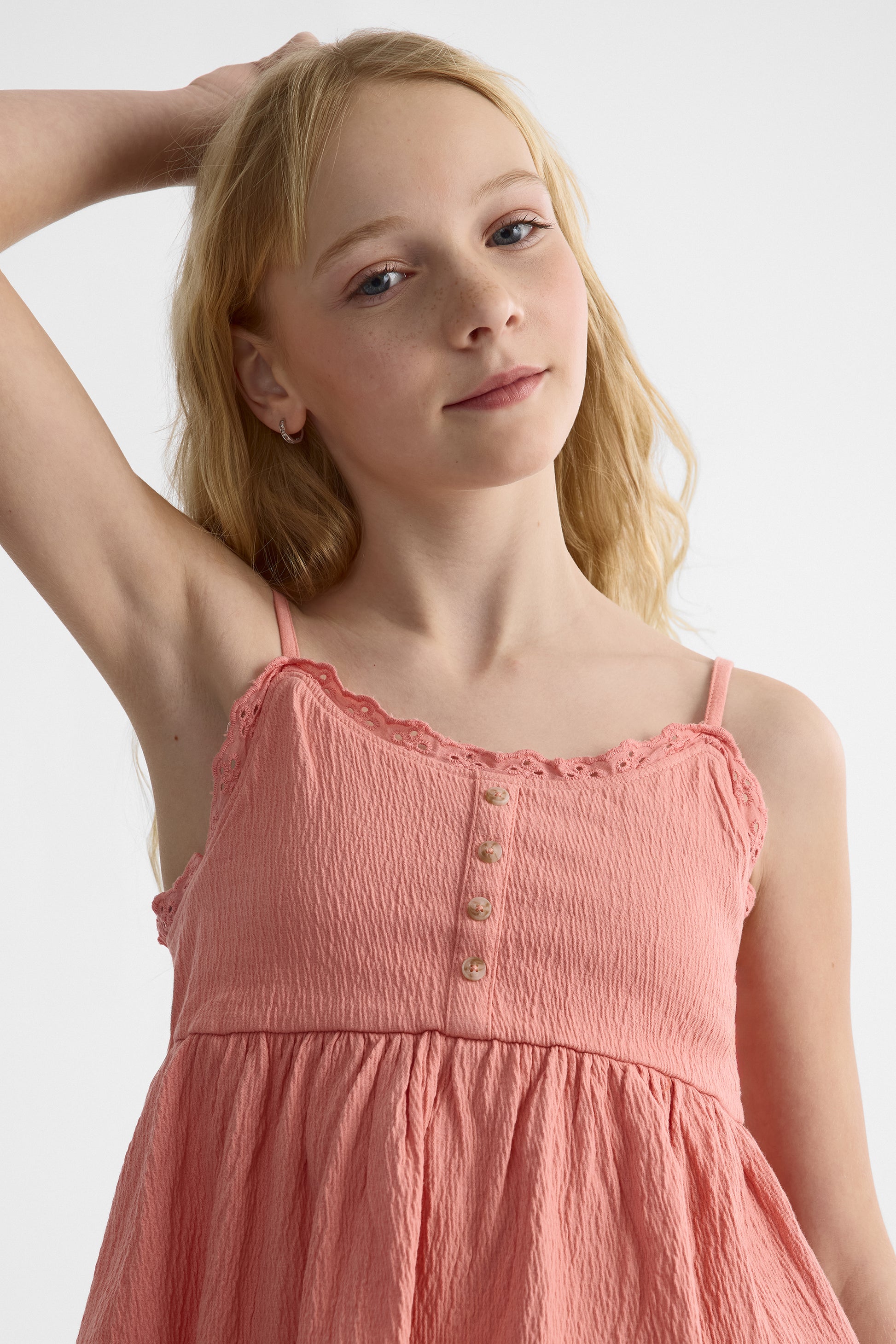 Camisole unie à fines bretelles - Ado fille && CORAIL