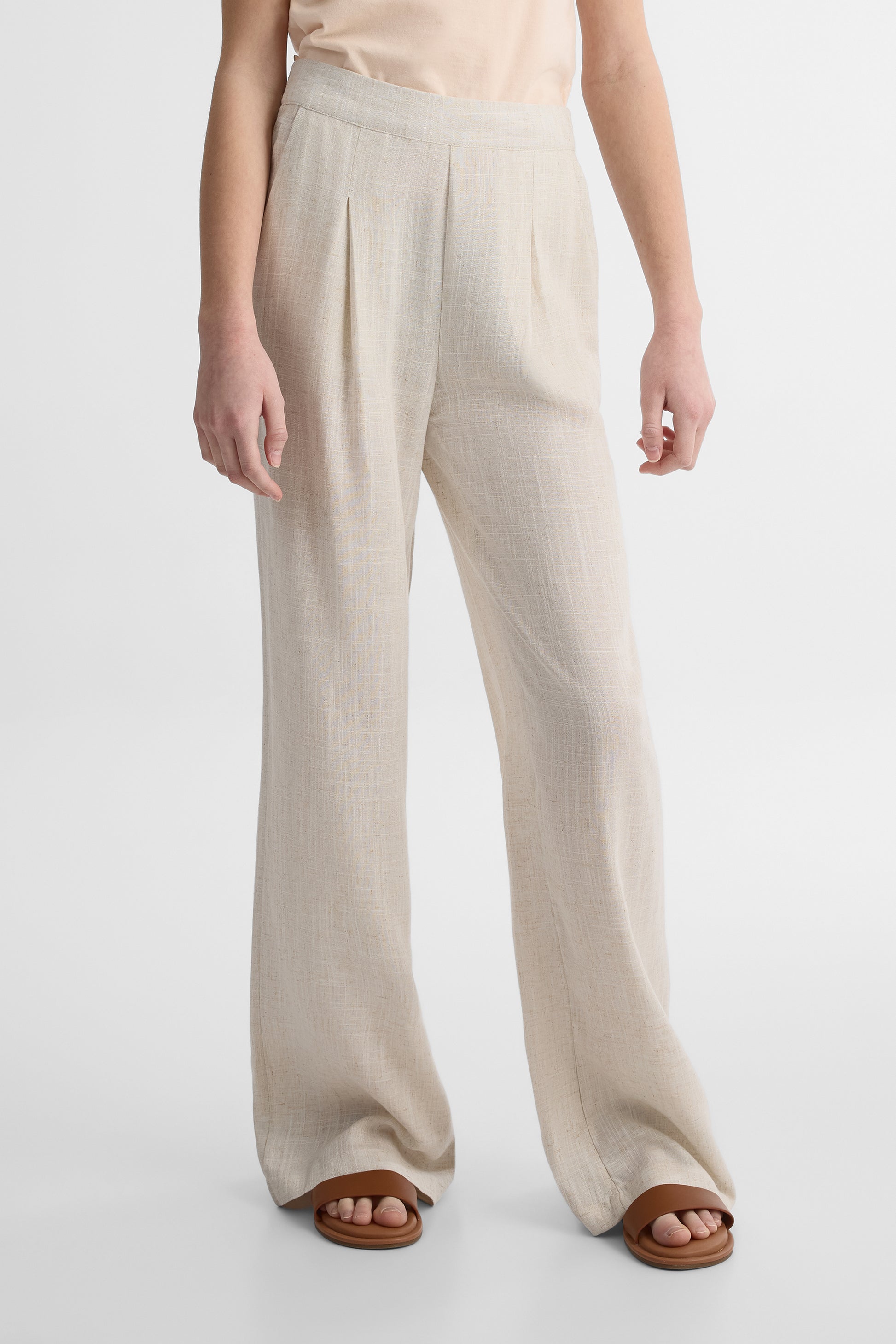 Pantalon à jambes larges - Ado fille && BEIGE