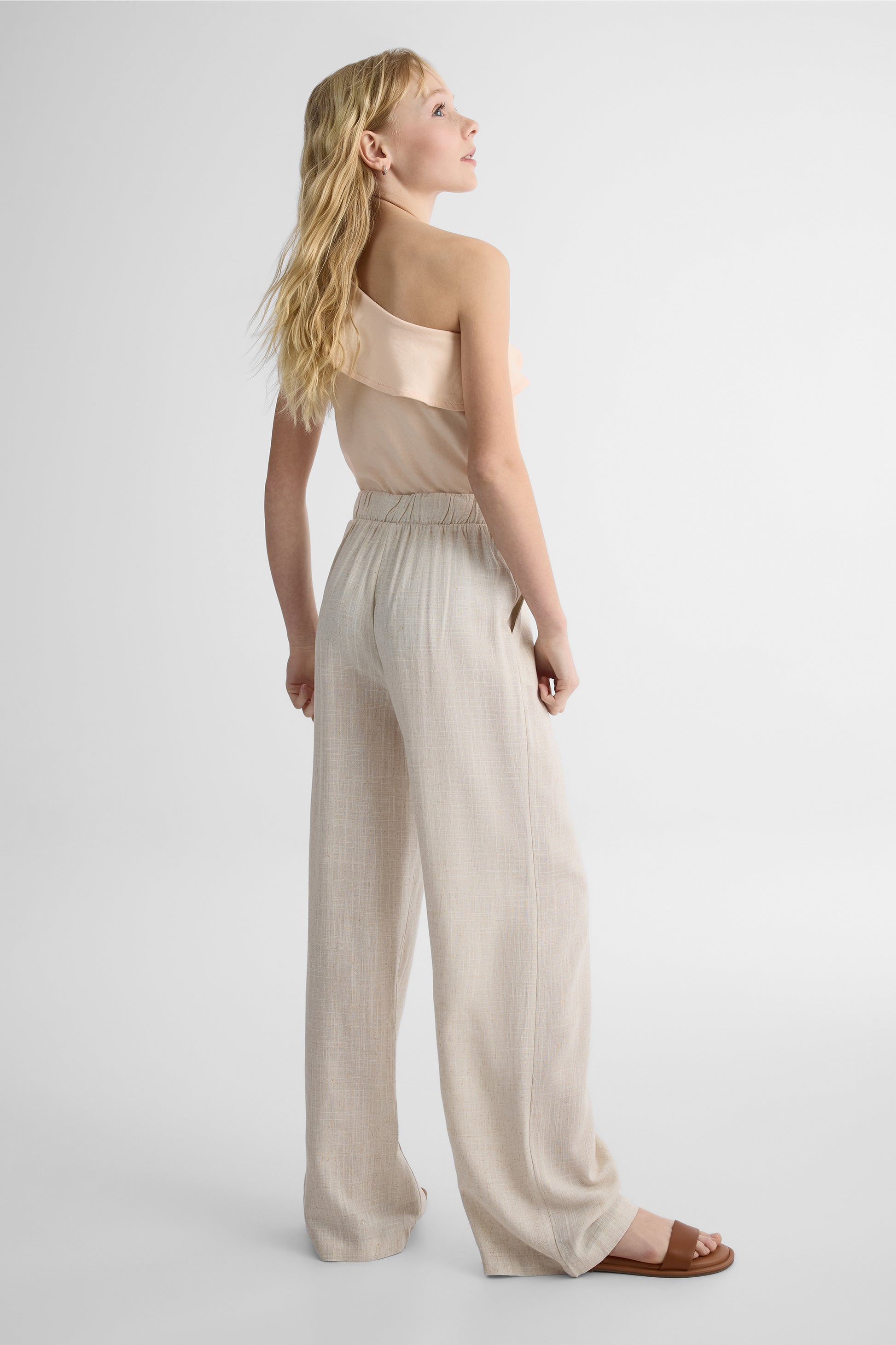 Pantalon à jambes larges - Ado fille && BEIGE