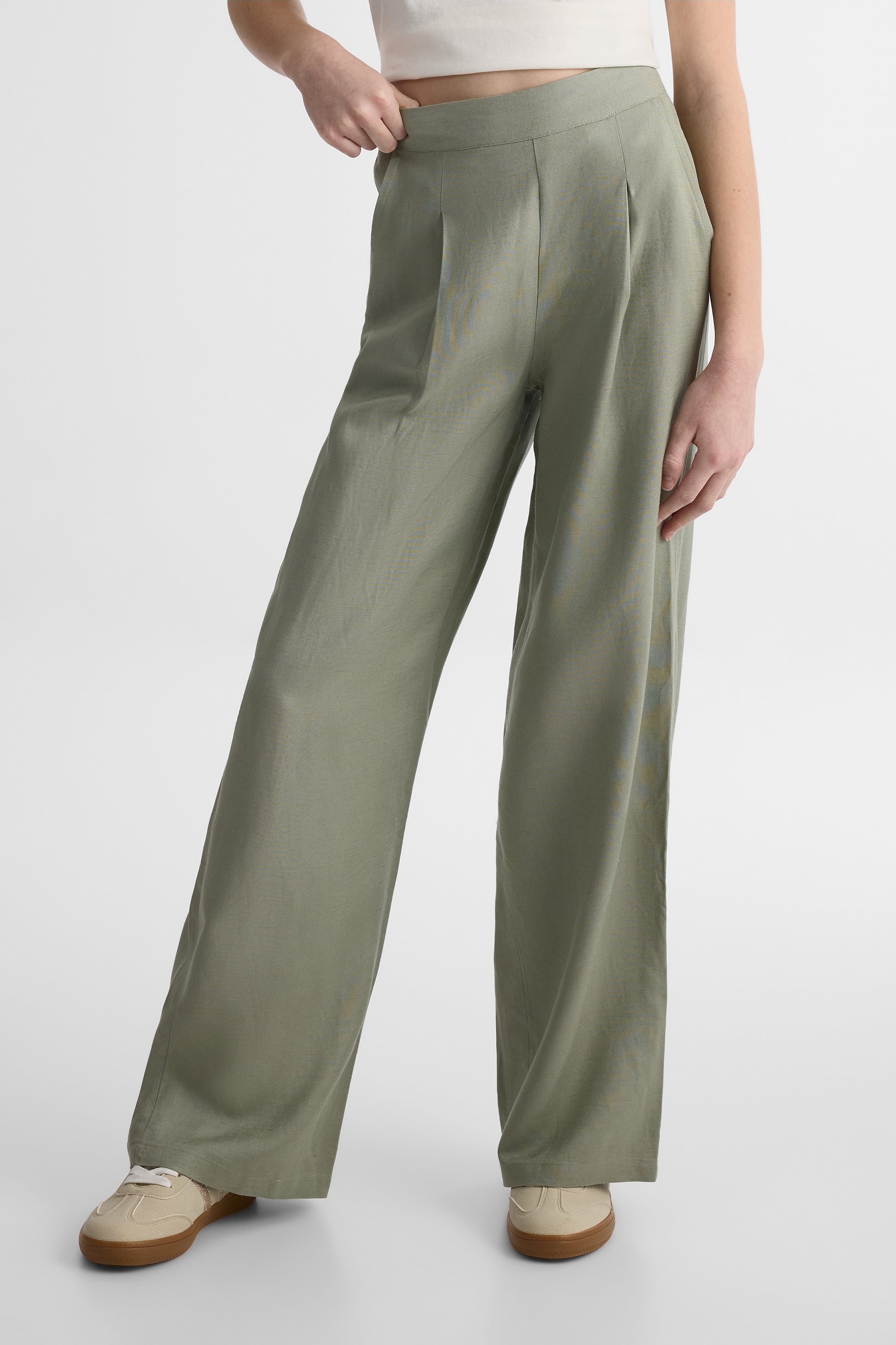 Pantalon à jambes larges - Ado fille && KAKI