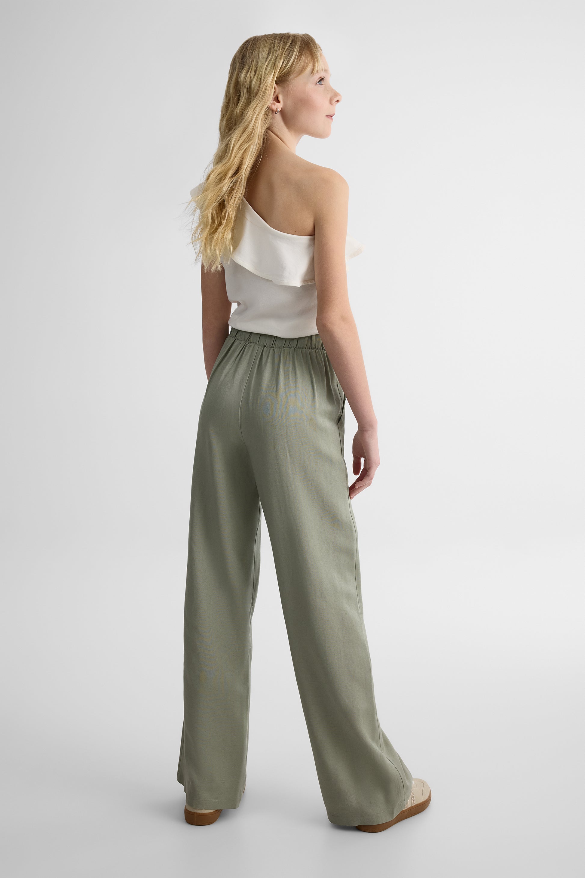 Pantalon à jambes larges - Ado fille && KAKI