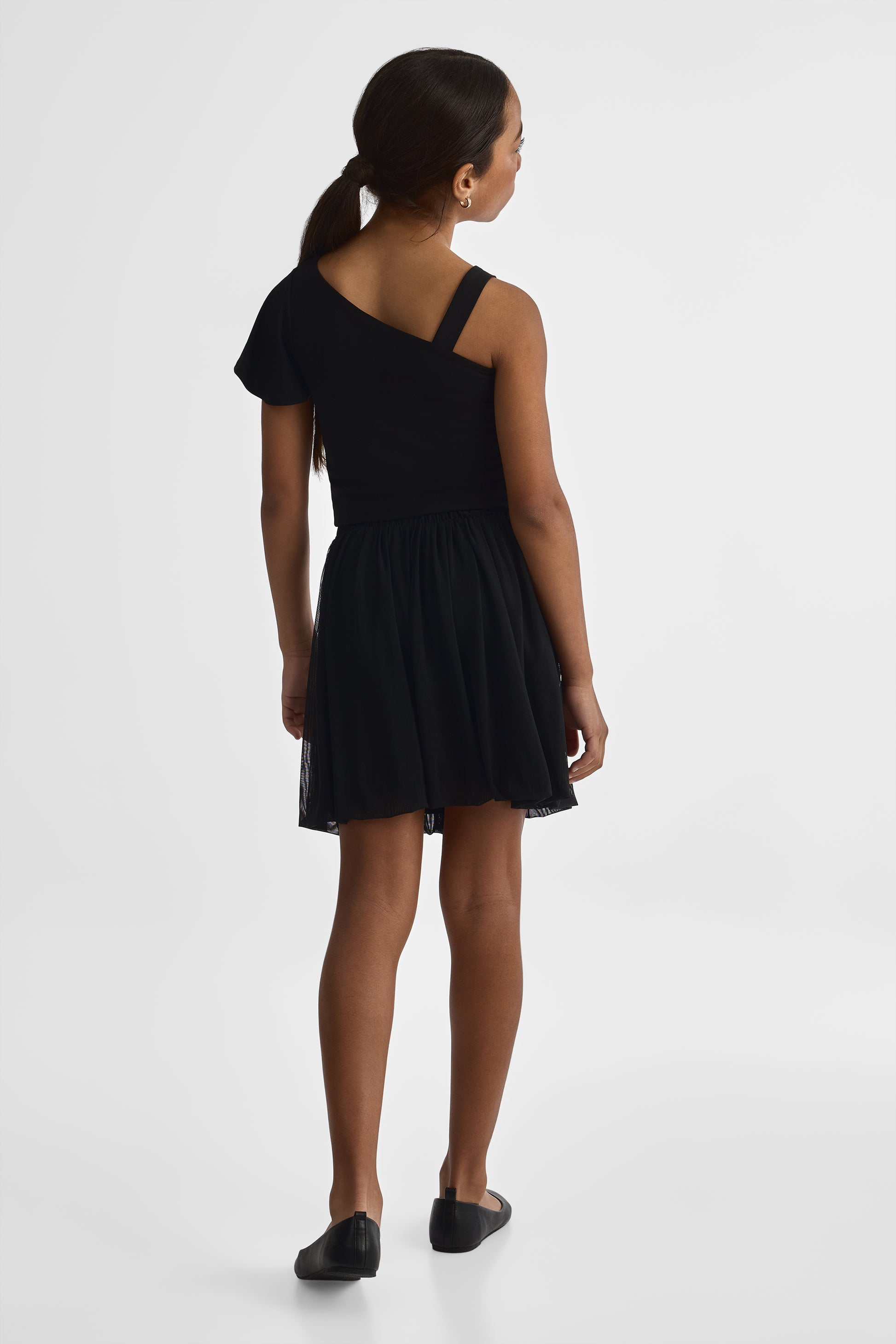 Jupe courte ballon unie - Ado fille && NOIR