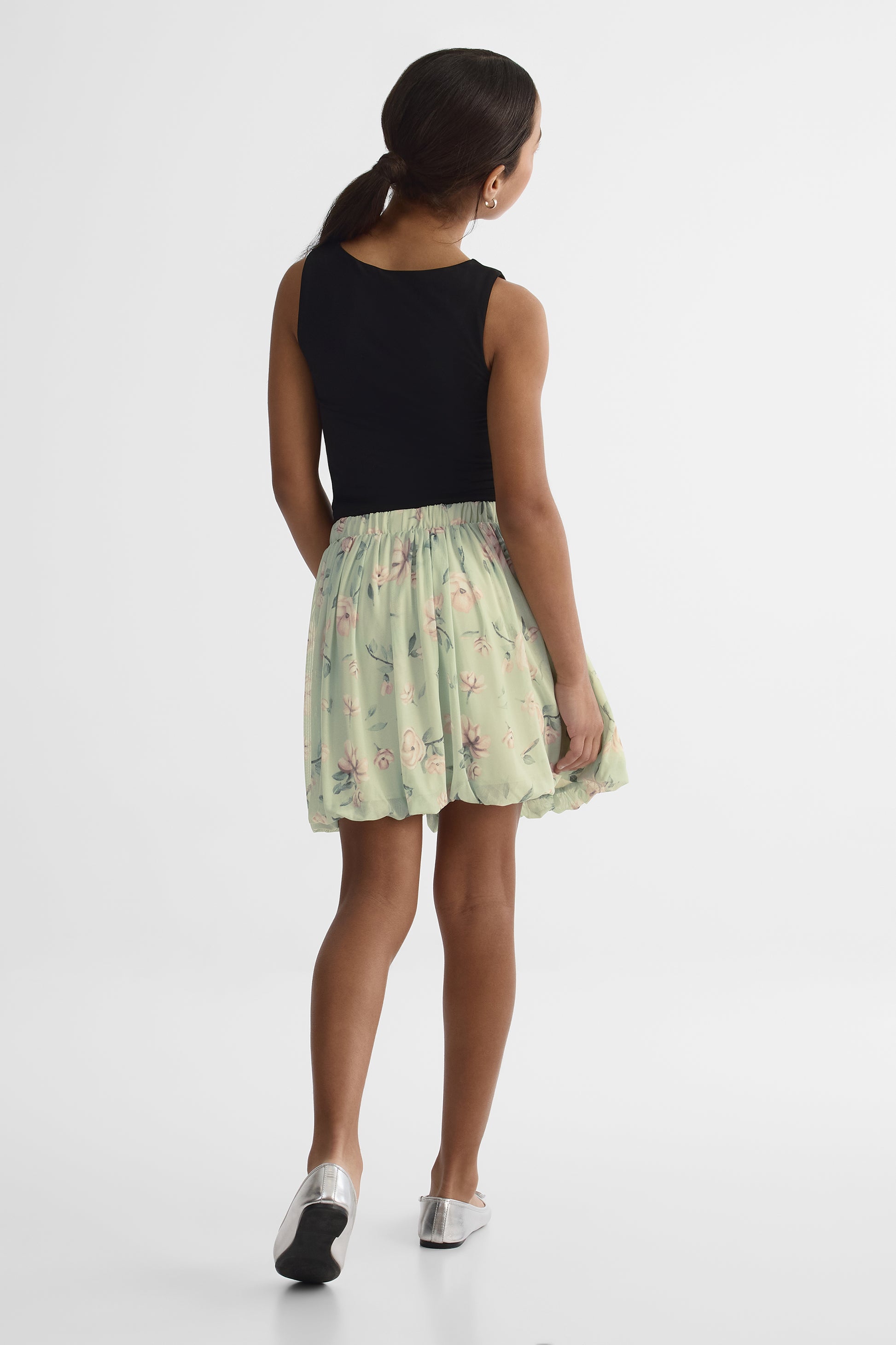 Jupe courte ballon unie - Ado fille && VERT PALE