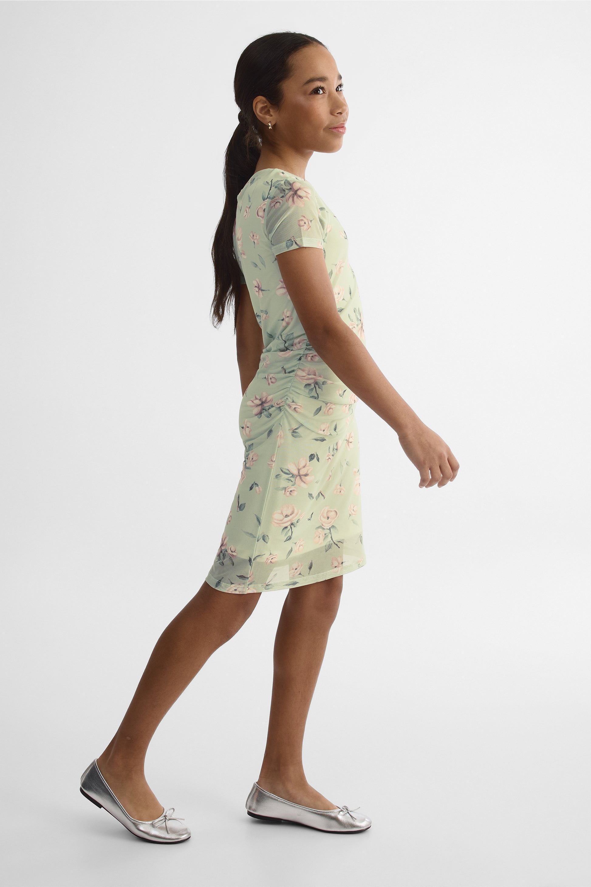 Robe ajustée en tulle - Ado fille && VERT PALE