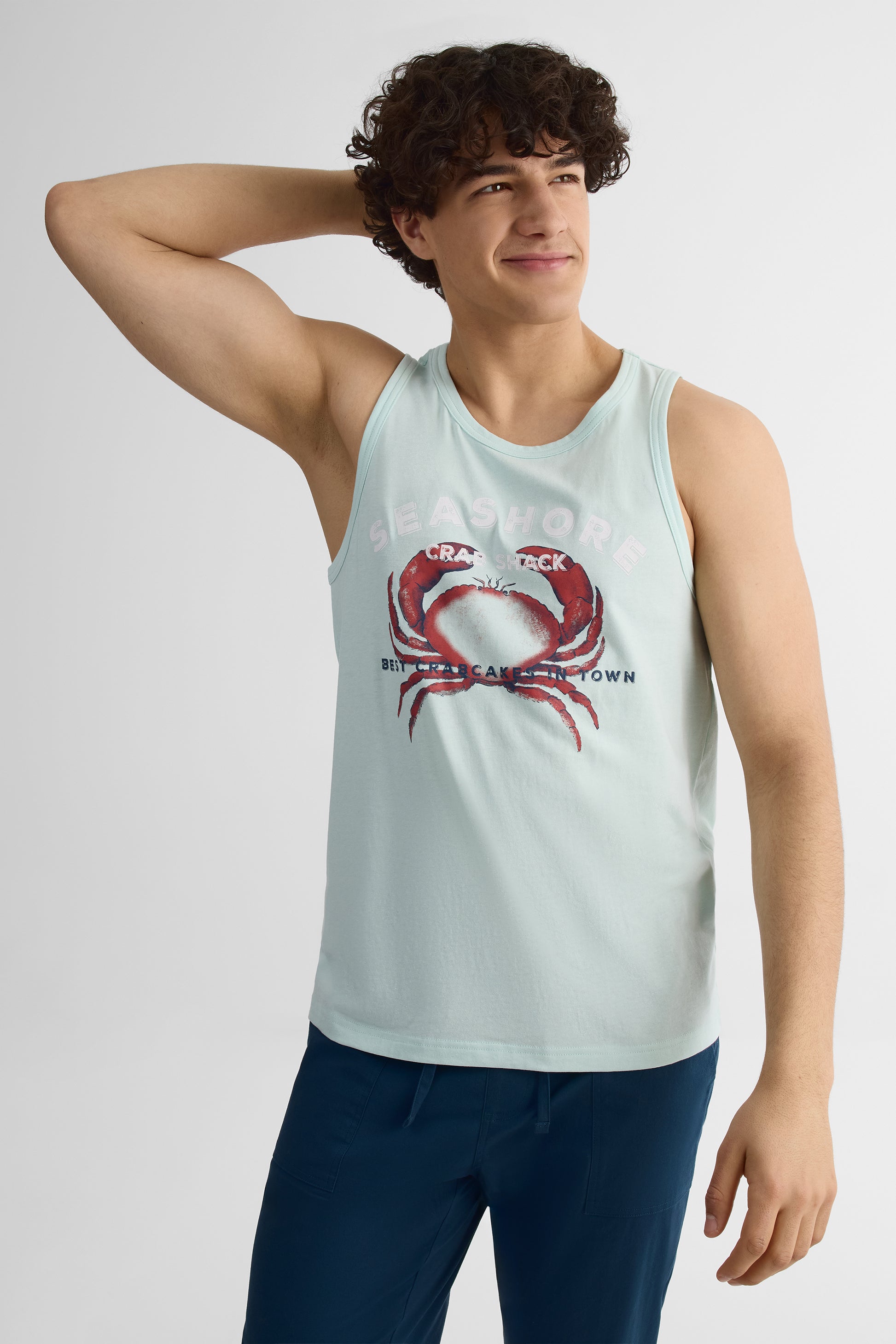 Camisole scoop neck imprimée - Homme && AQUA