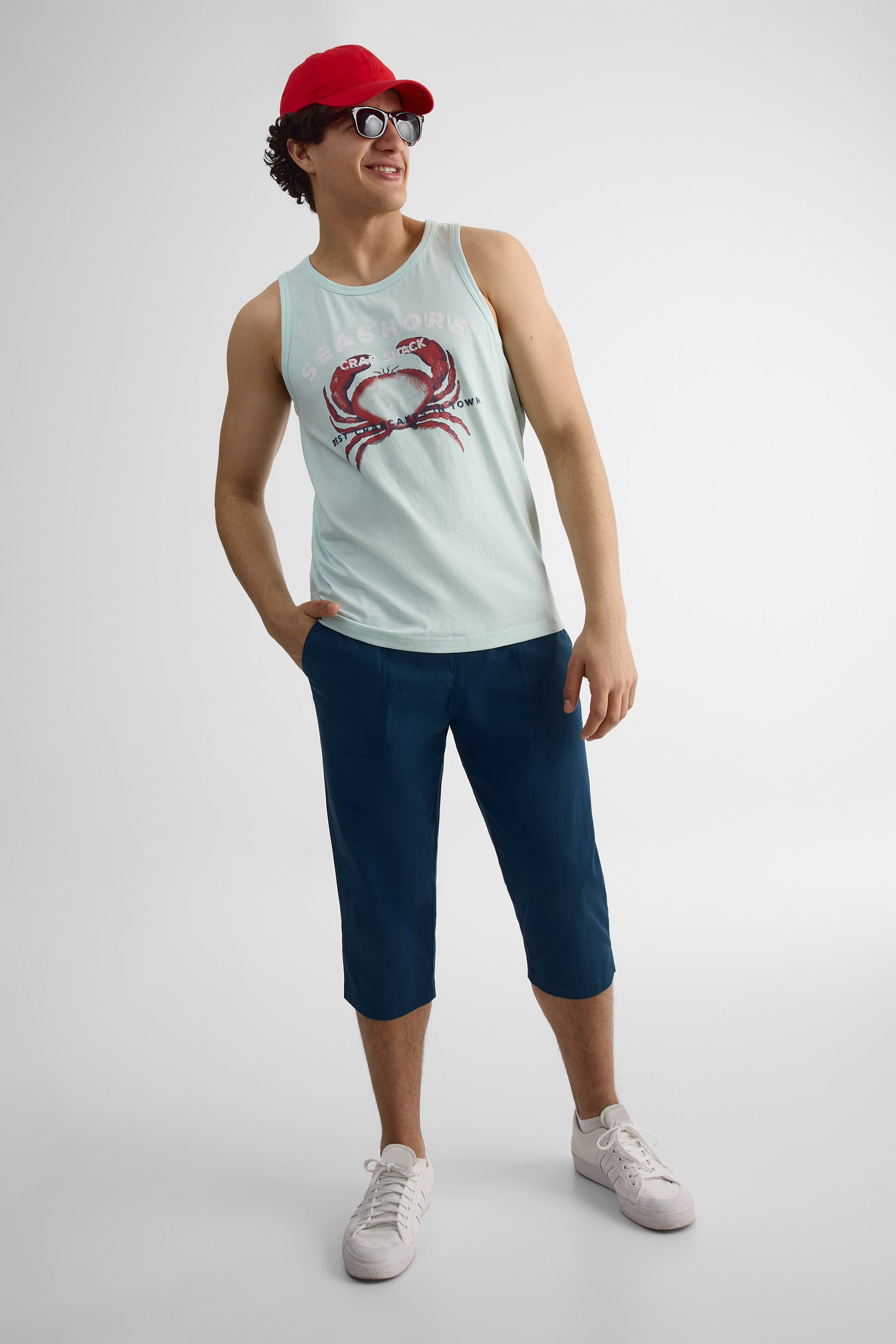 Camisole scoop neck imprimée - Homme && AQUA