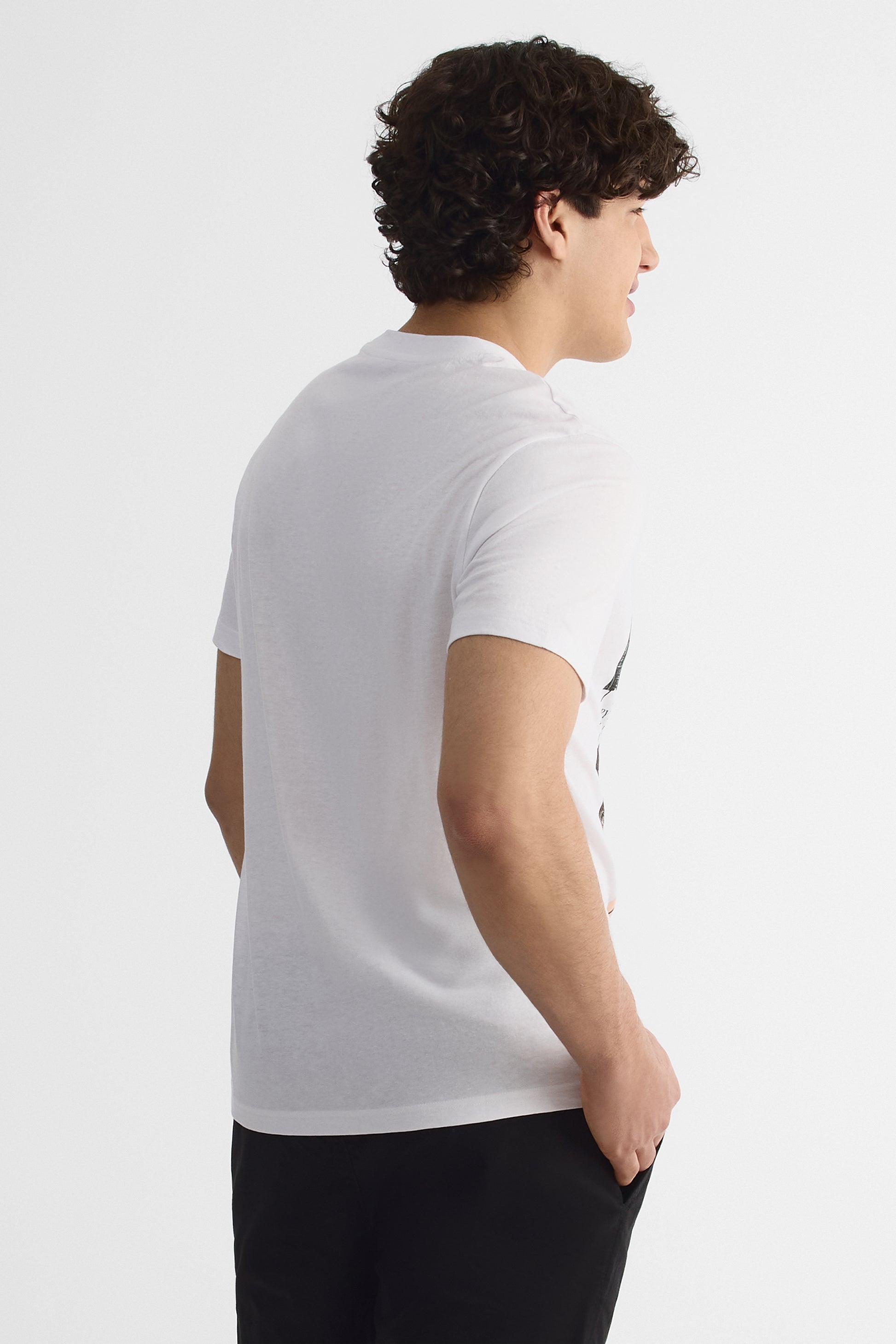 T-shirt à manches courtes - Homme && BLANC
