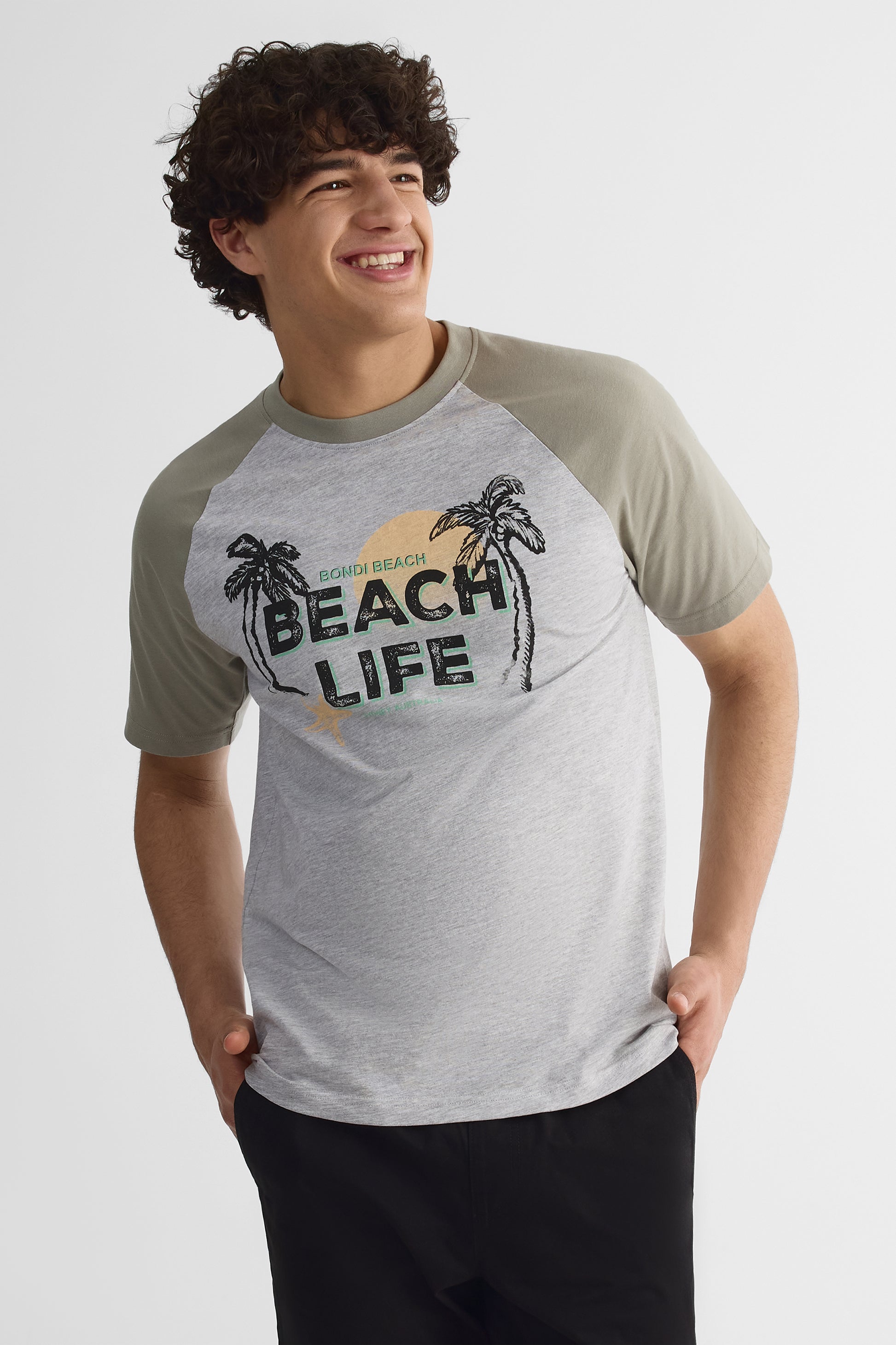 T-shirt à manches courtes - Homme && GRIS