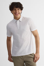 Chandail polo à manches courtes - Homme && BLANC MULTI