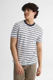 T-shirt à rayures - Homme && BLANC MULTI