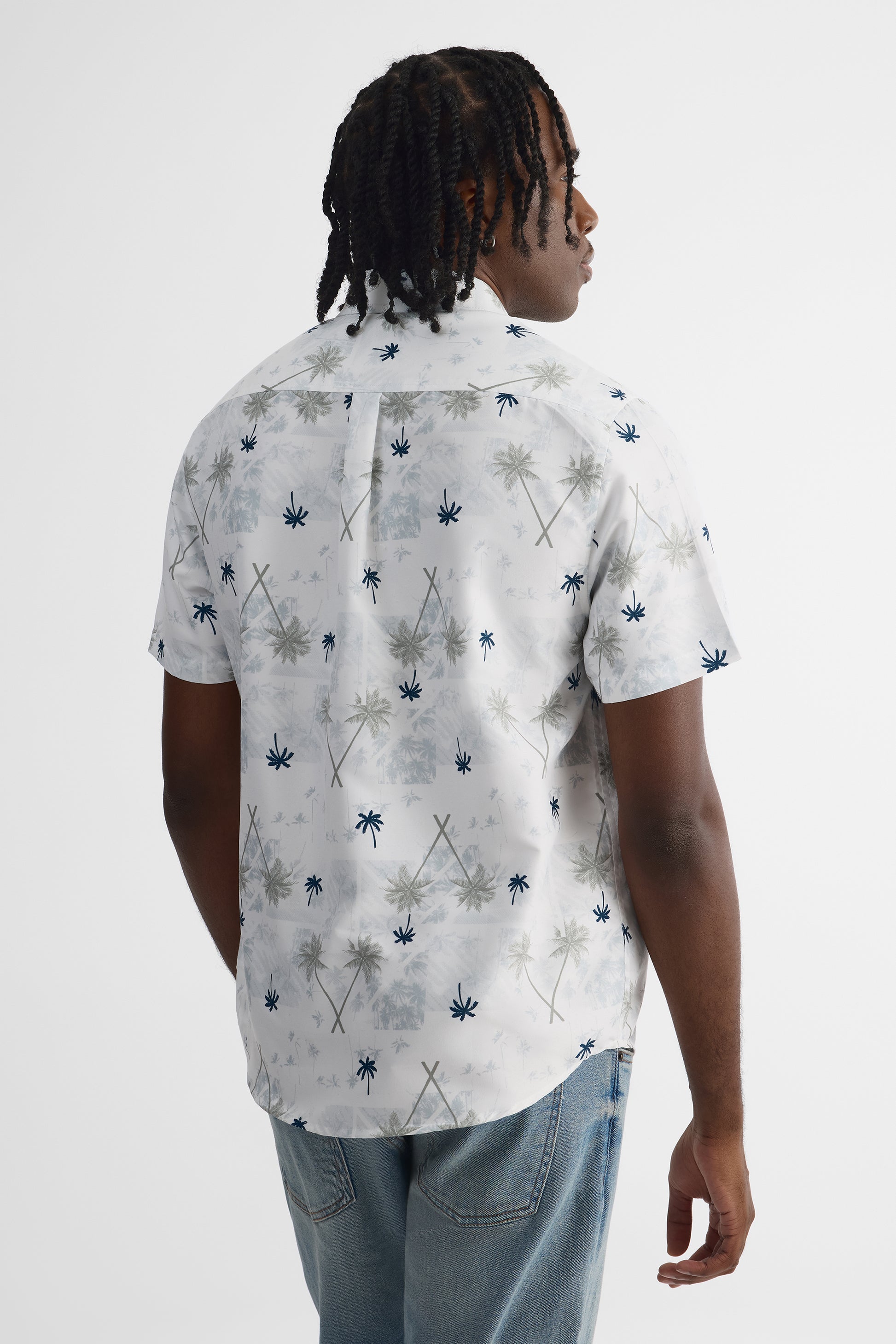 Chemise à manches courtes - Homme && BLANC MULTI
