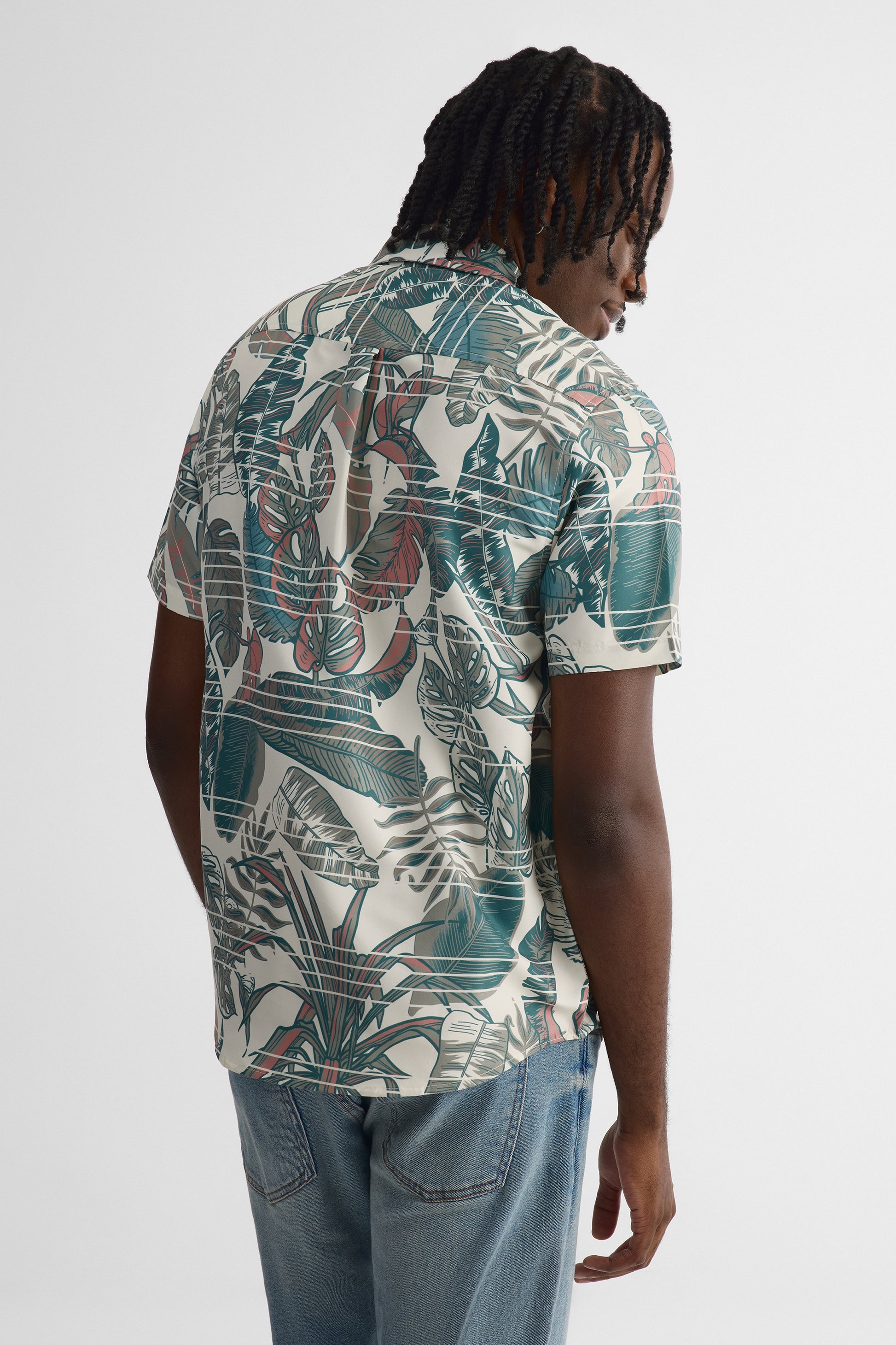 Chemise à manches courtes - Homme && GRIS MULTI