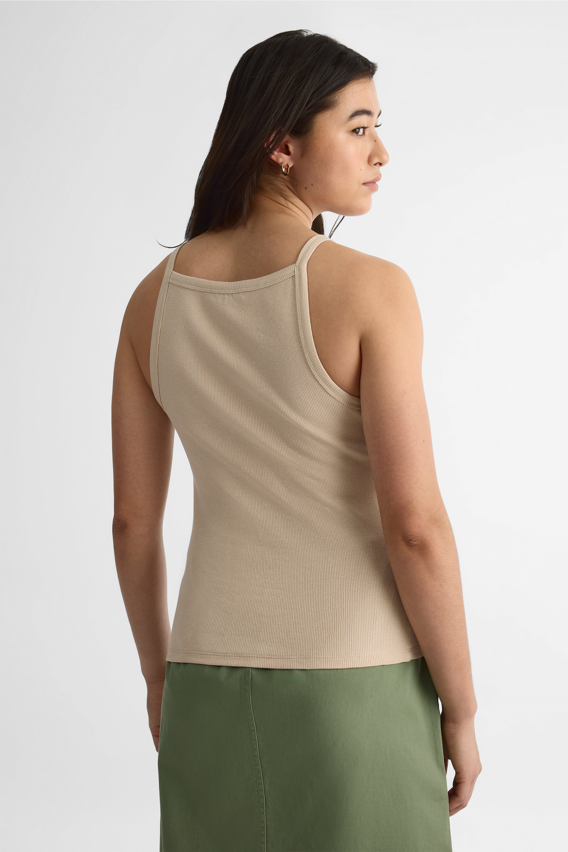 Camisole col rond ajustée - Femme && TAUPE