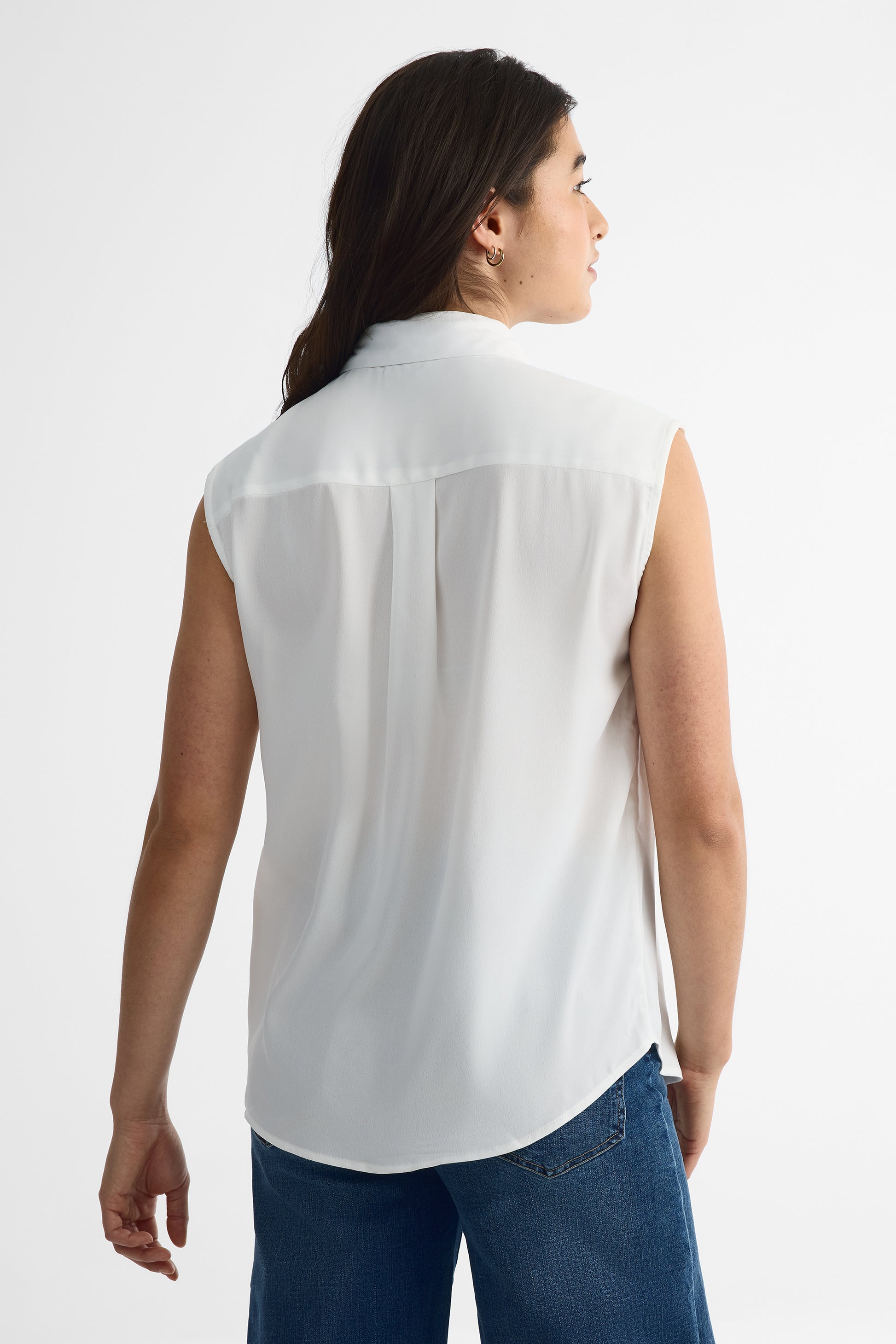 Chemisier semi-ajusté à boutons - Femme && BLANC CASSÉ