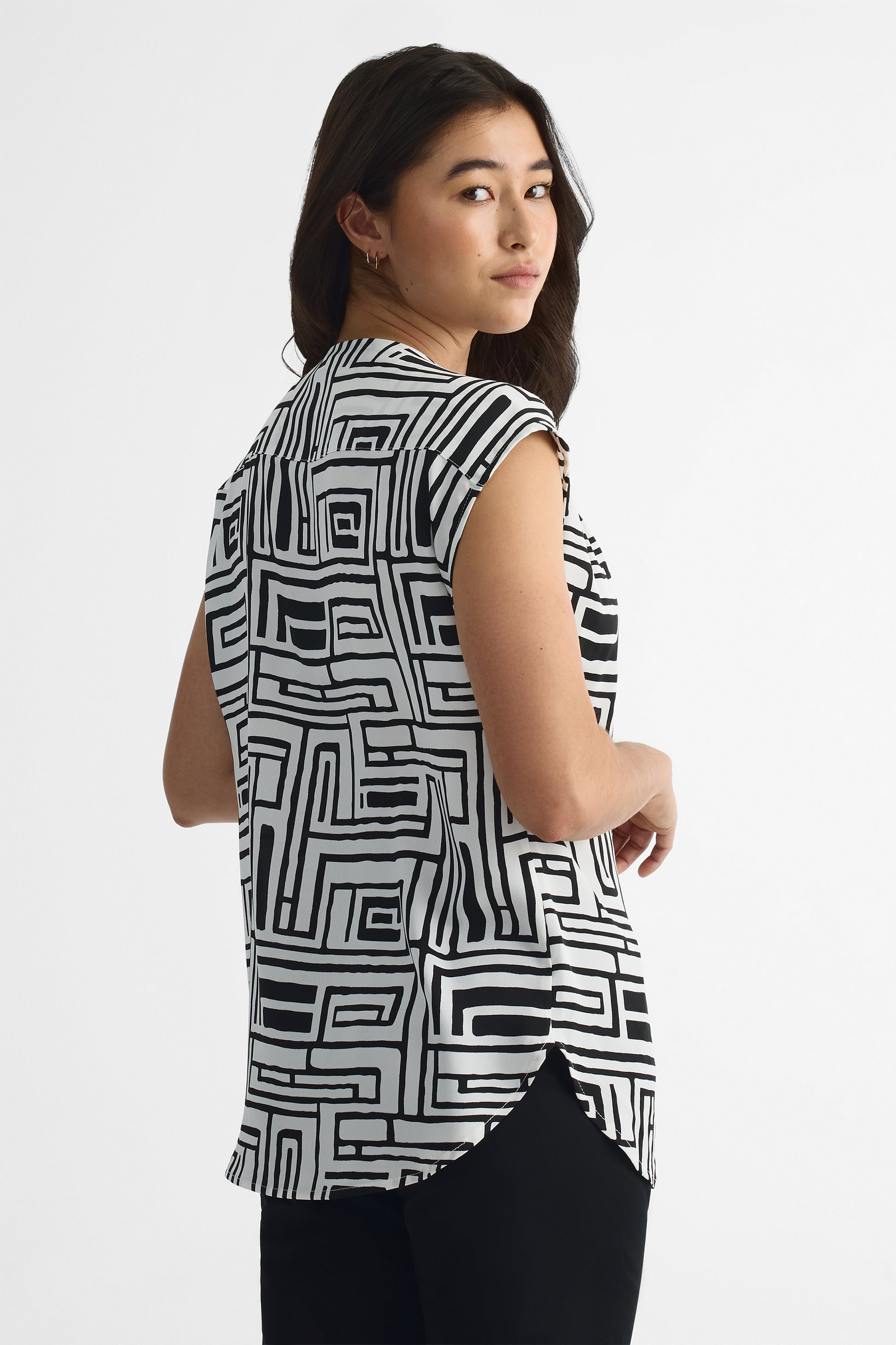 Blouse à manches courtes - Femme && BLANC CASSÉ/MULTI