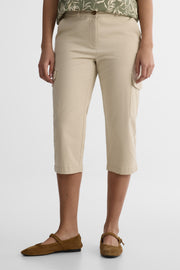 Pantalon capri taille mi-haute - Femme && BEIGE