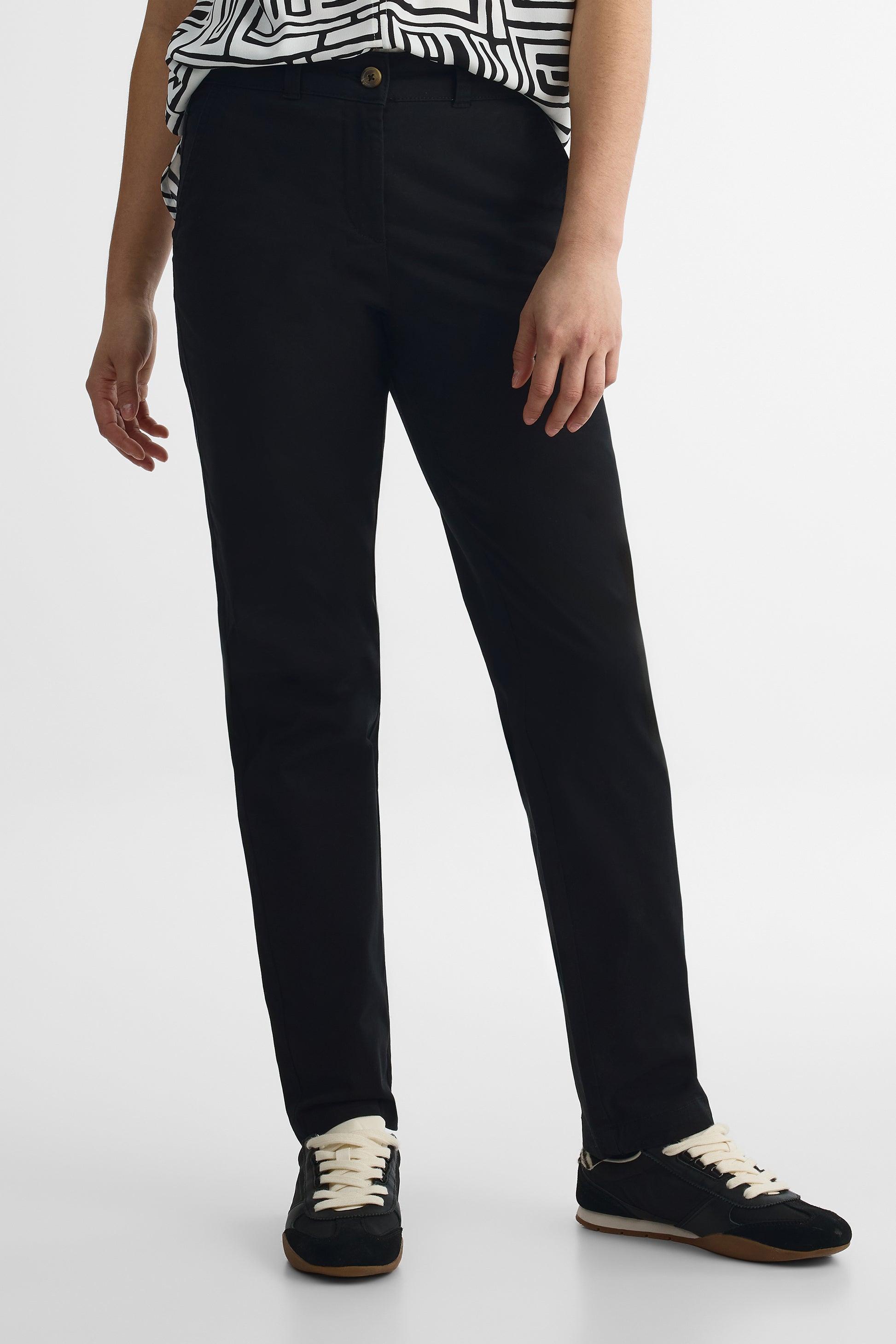 Pantalon léger à poches inclinées - Femme && NOIR