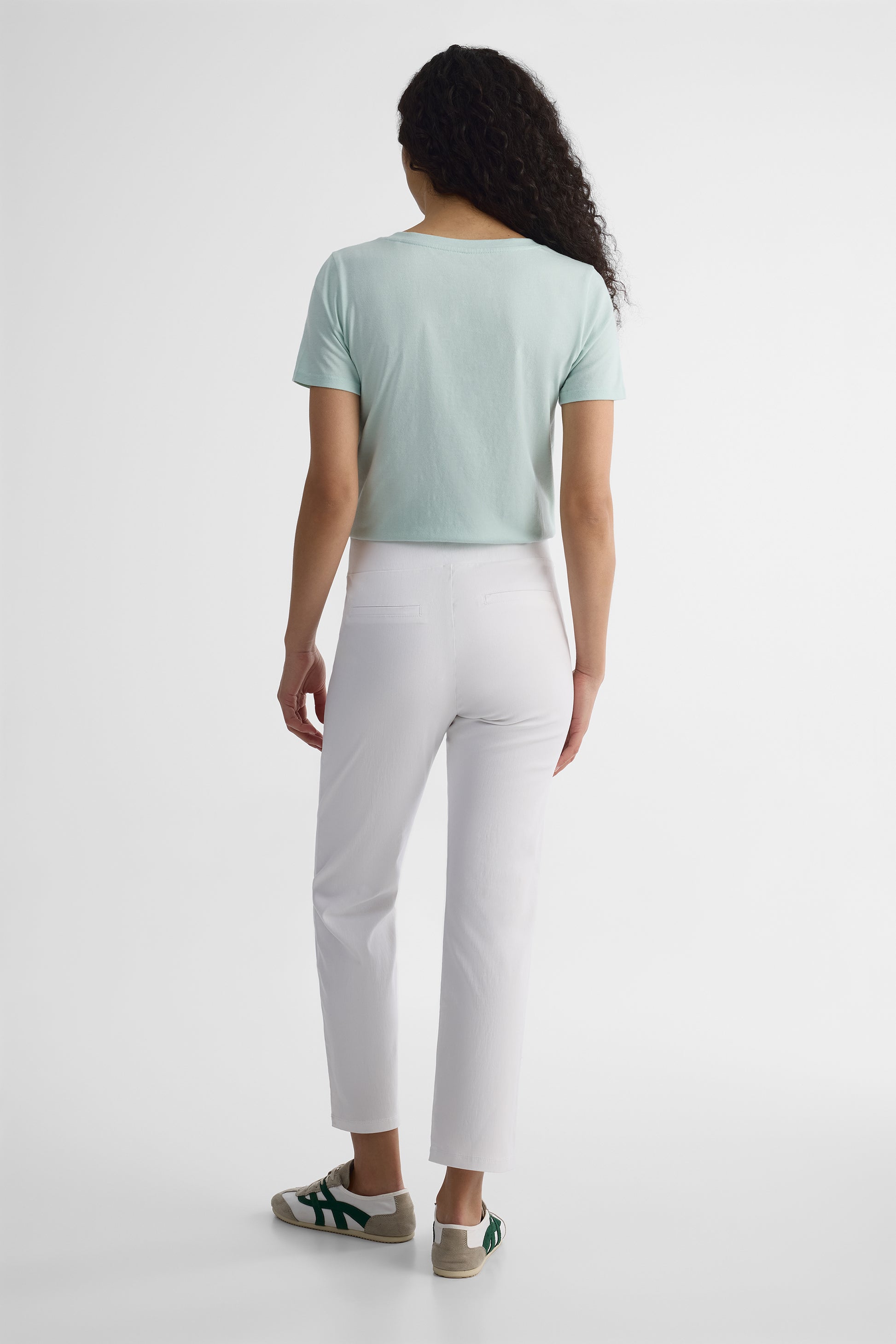 Pantalon pull-on jambe droite - Femme && BLANC