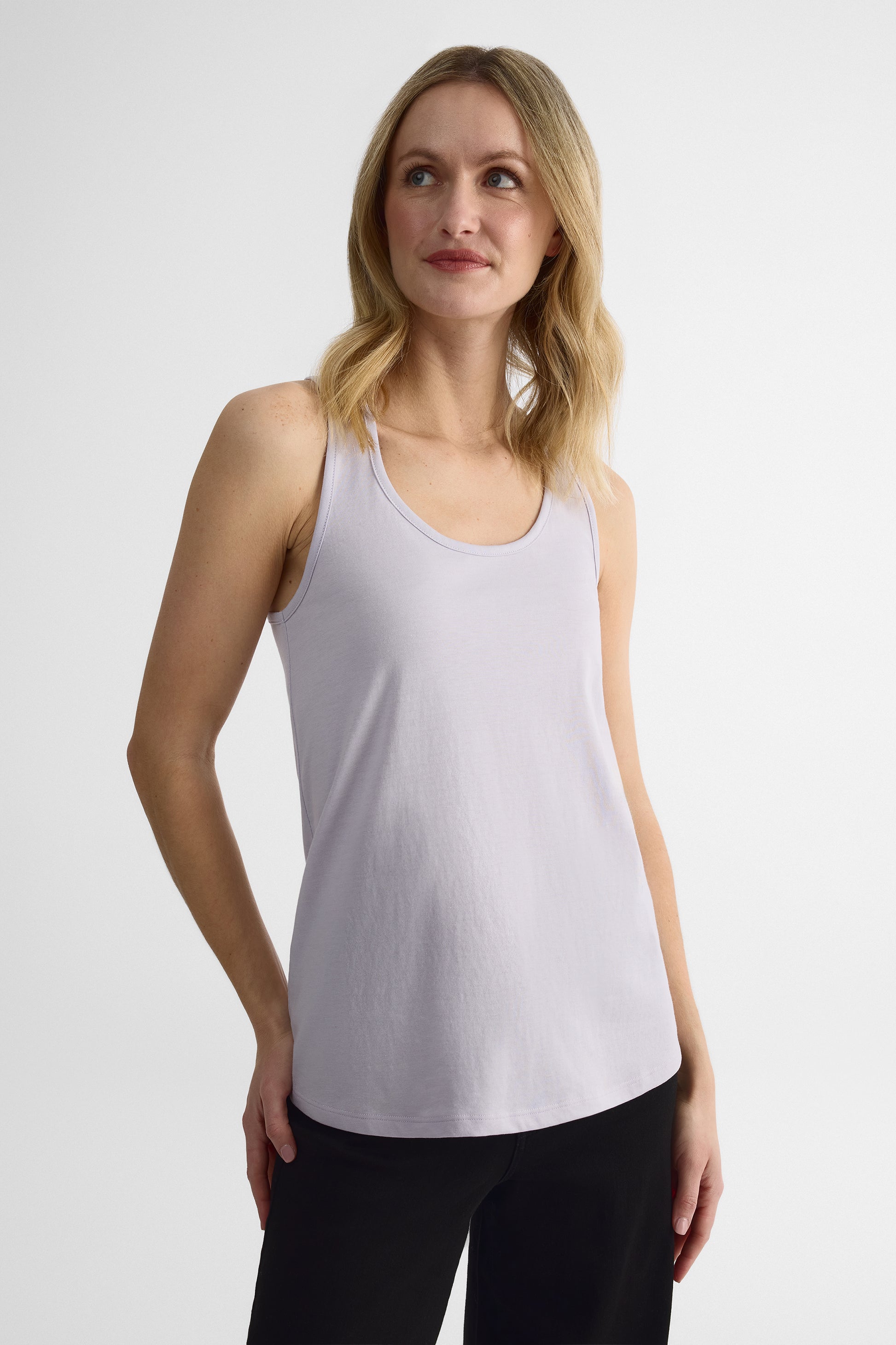 Camisole légère col rond - Femme && LAVANDE