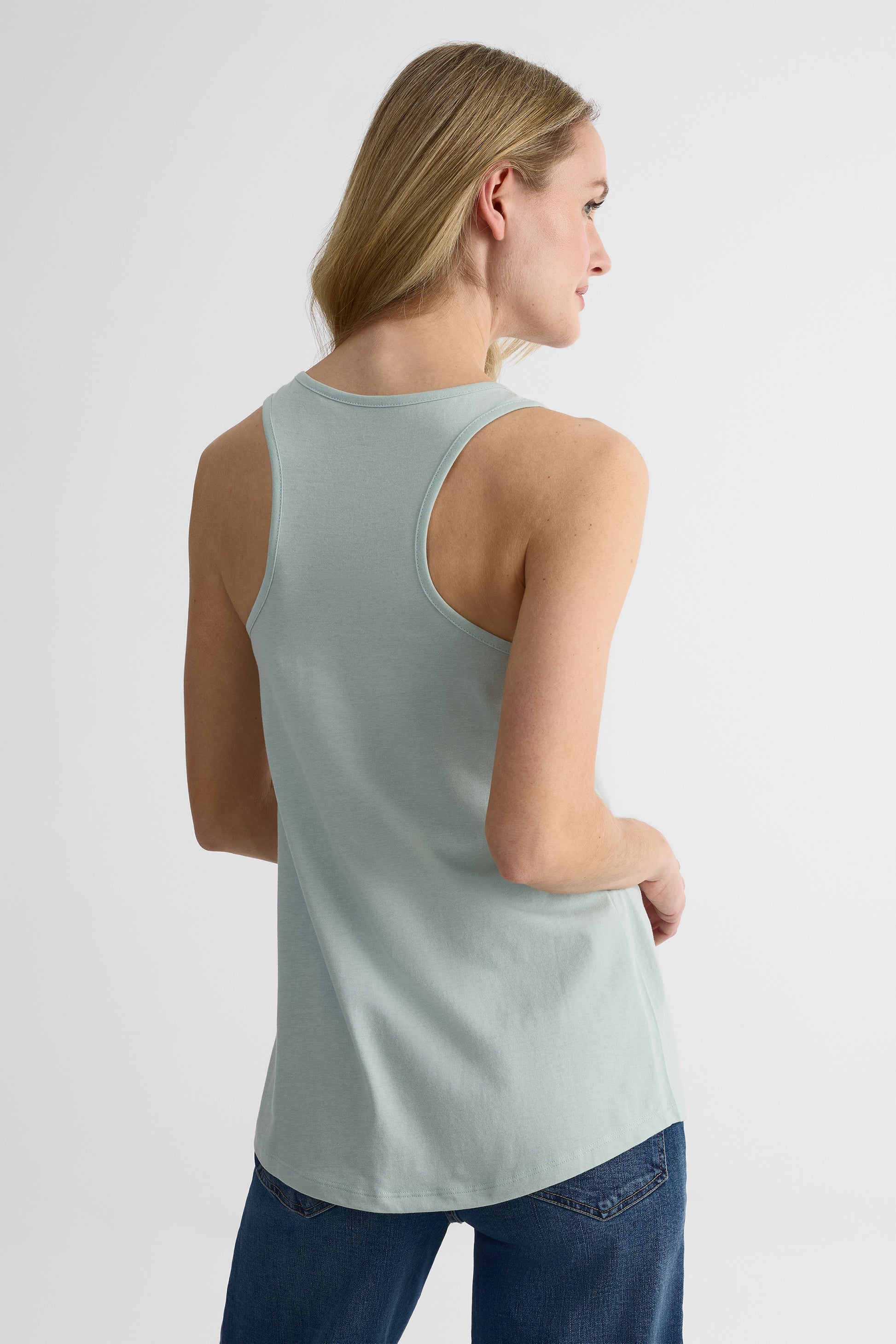 Camisole légère col rond - Femme && AQUA
