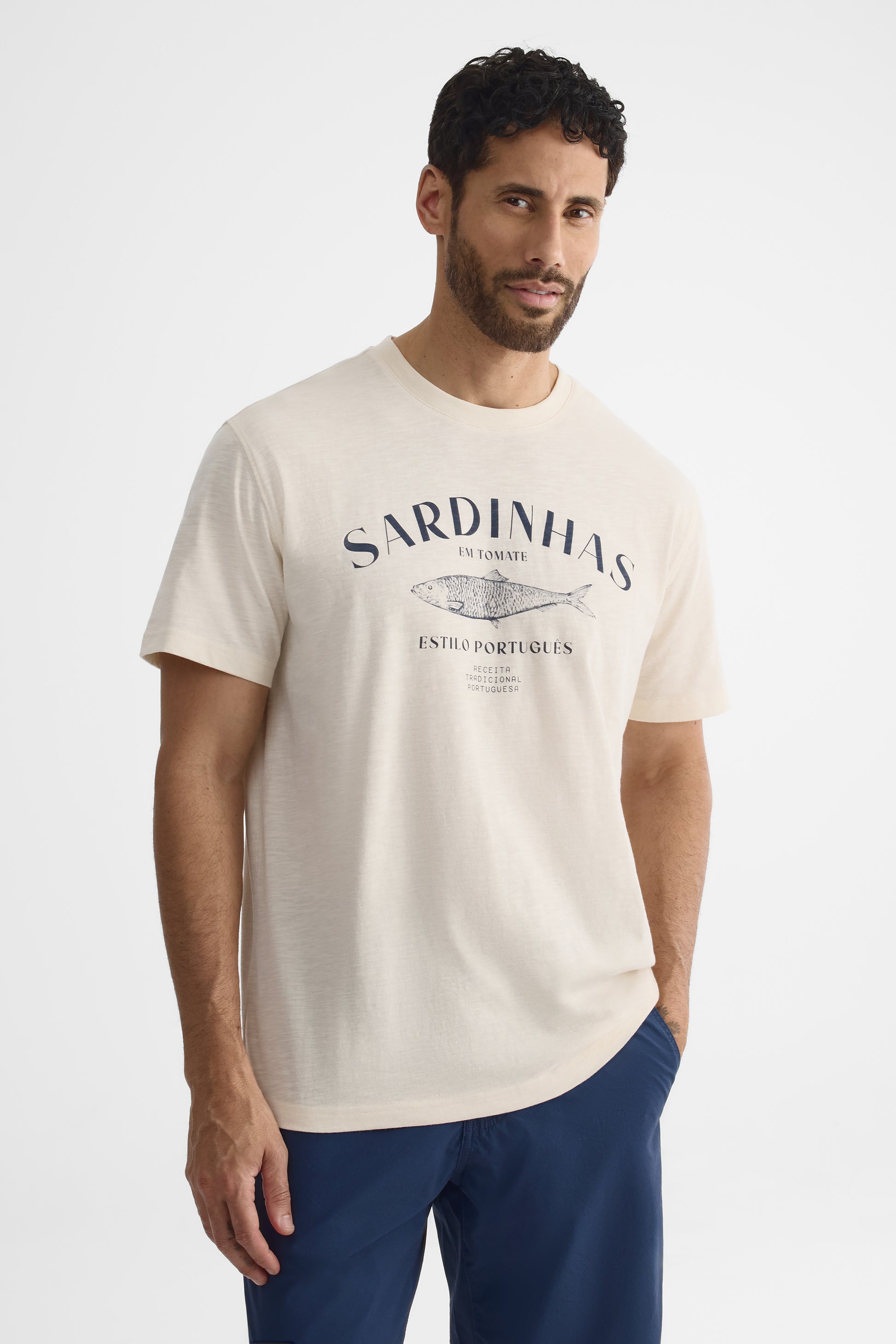 T-shirt à manches courtes - Homme && BEIGE
