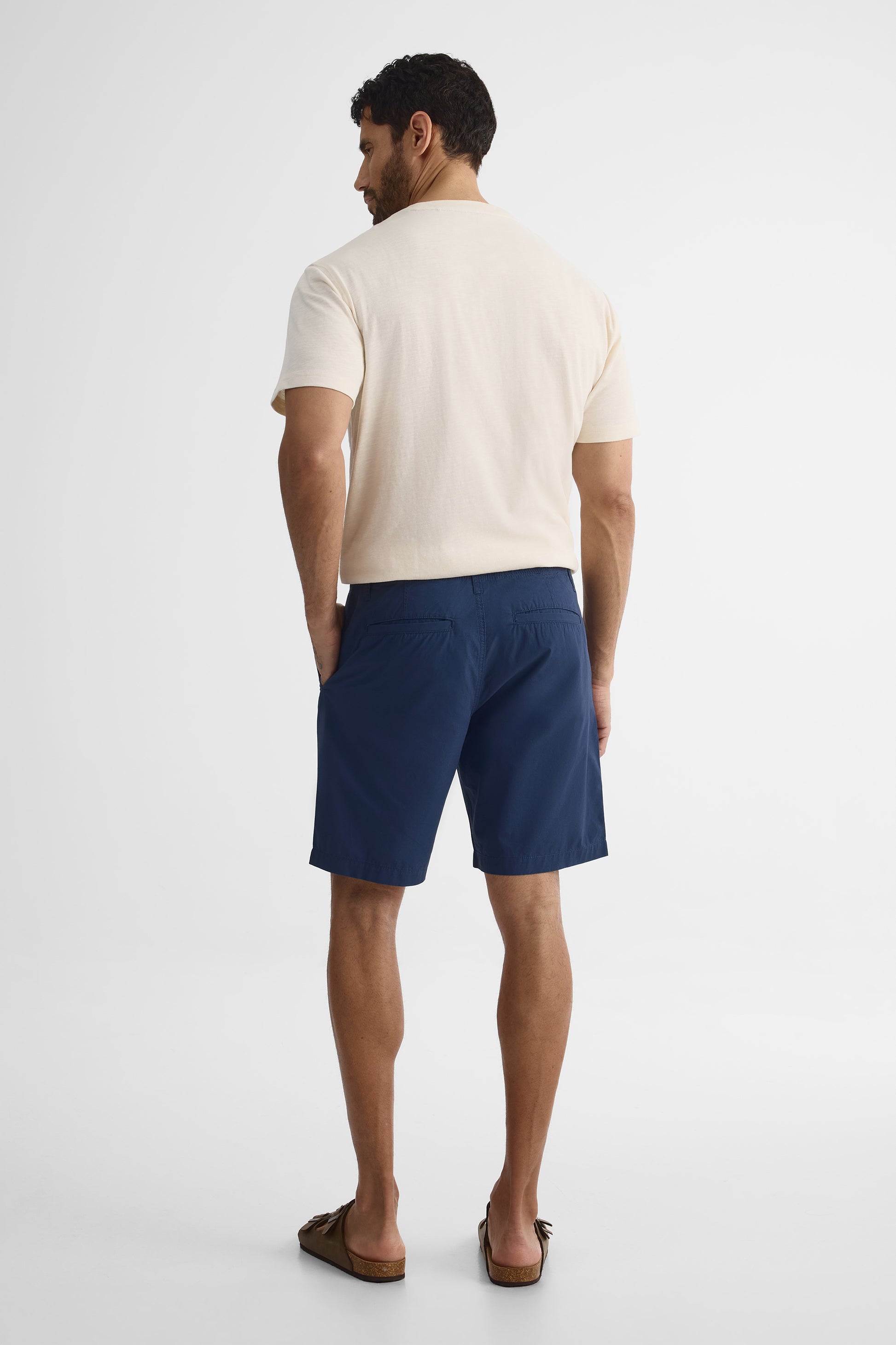 Short coupe droite en popeline - Homme && MARIN