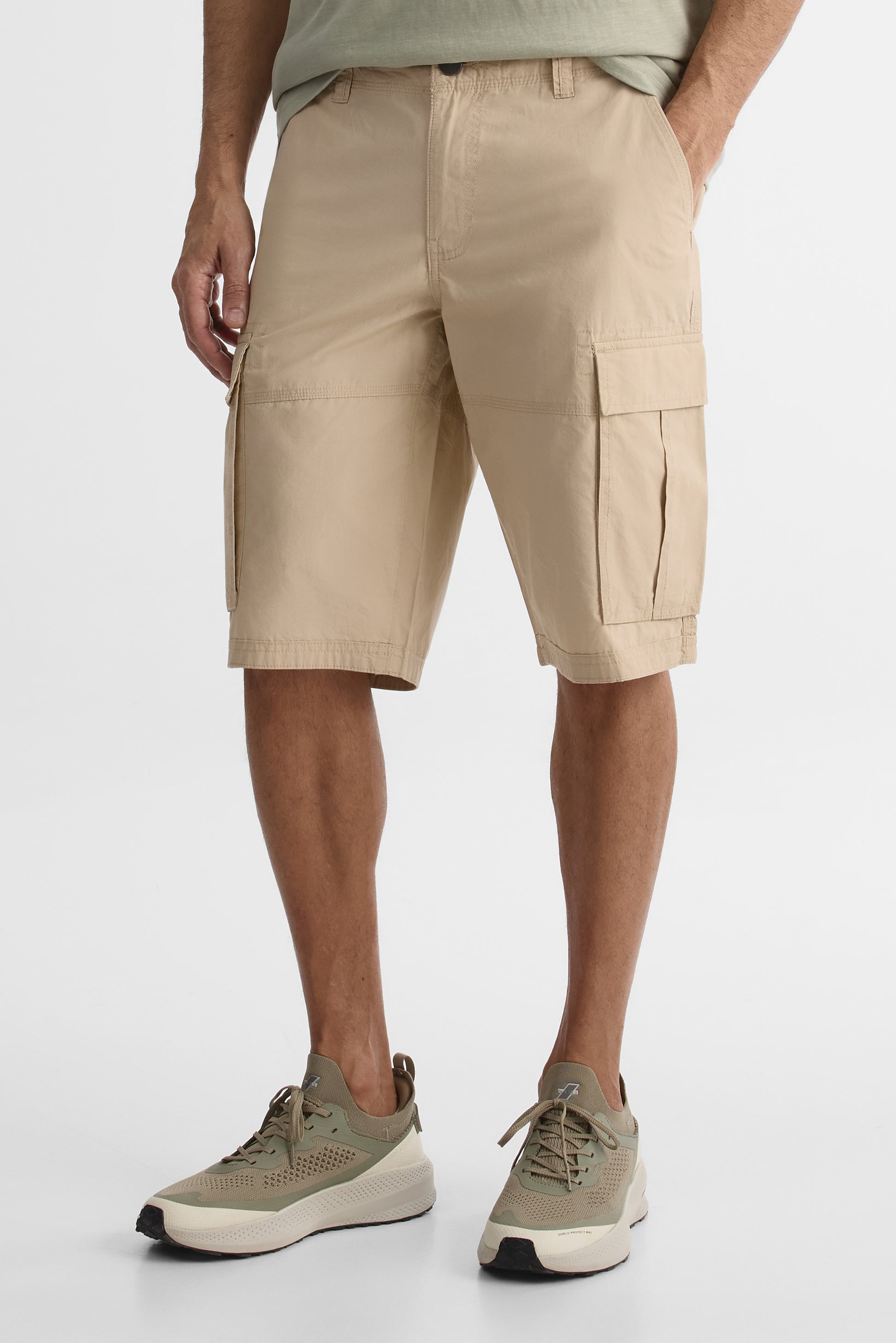 Bermuda cargo à poches - Homme && TAUPE