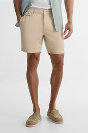 Short coupe régulière à poches - Homme && BEIGE
